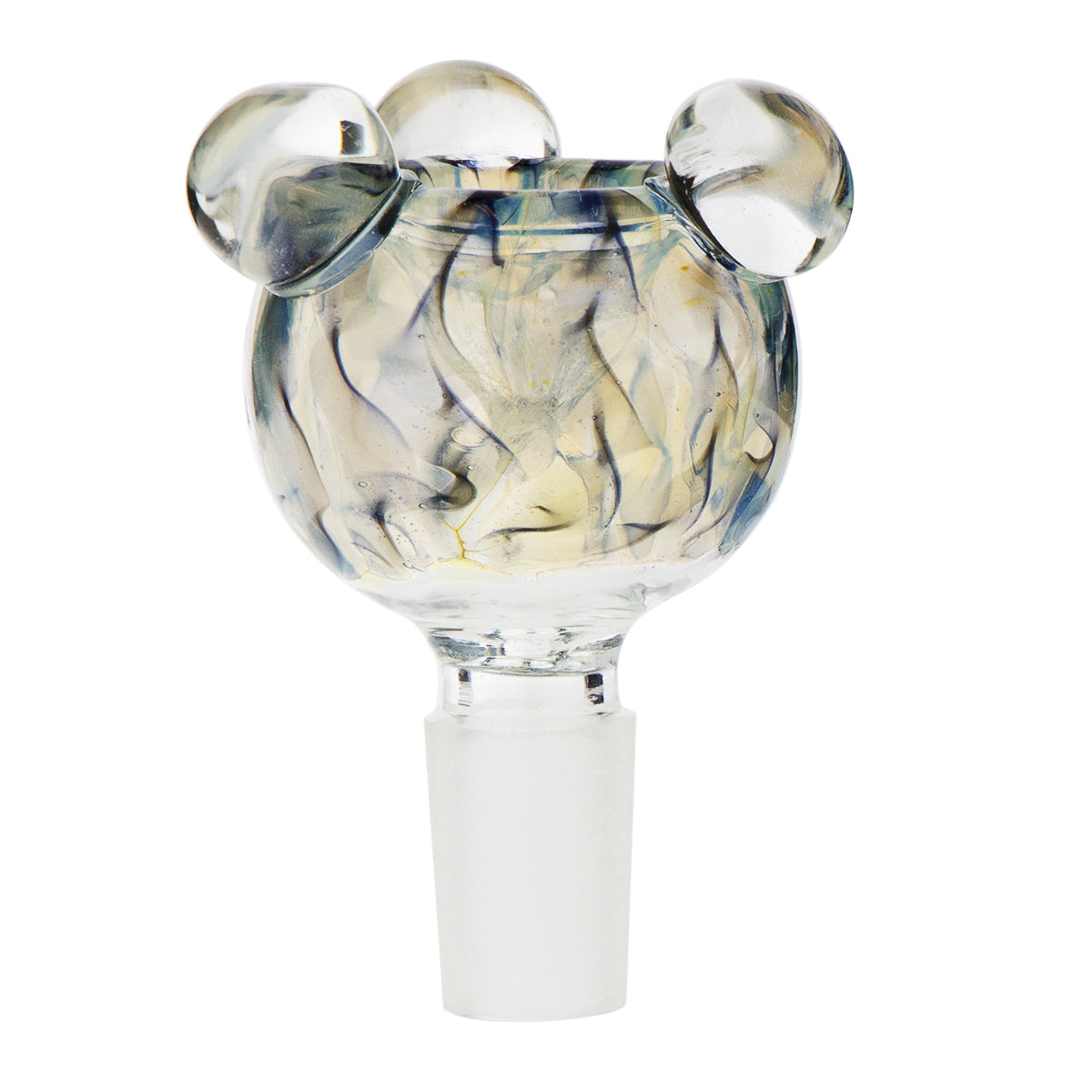 Bowl | Raked w/ Marbles | 14mm - Turquoise