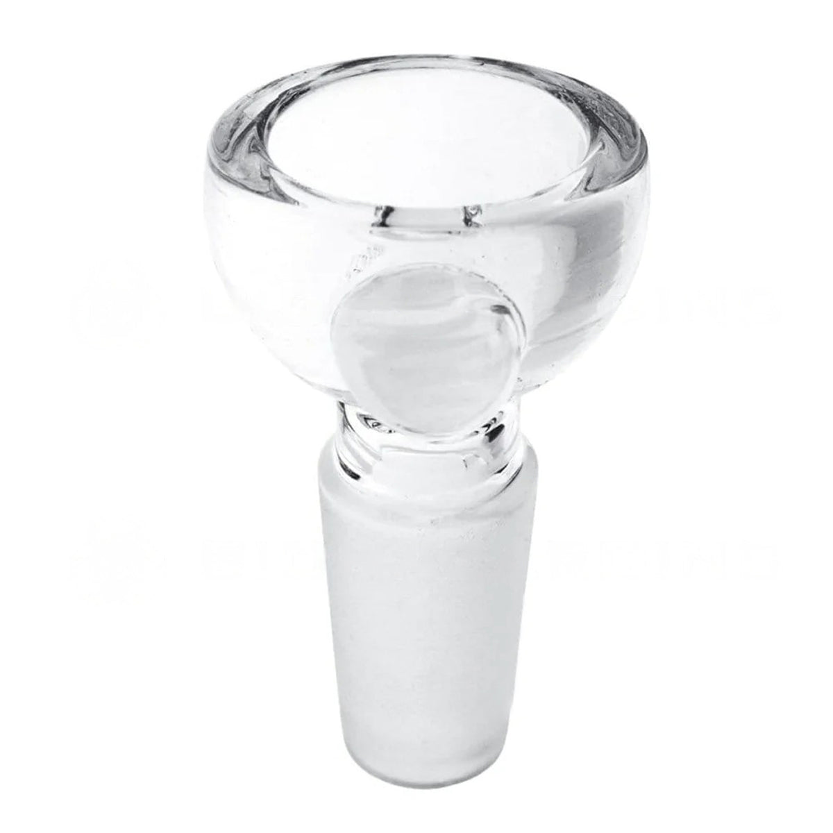 Bowl | Deep Dish Thick Funnel Bowl w/ Marble | 14mm - Clear