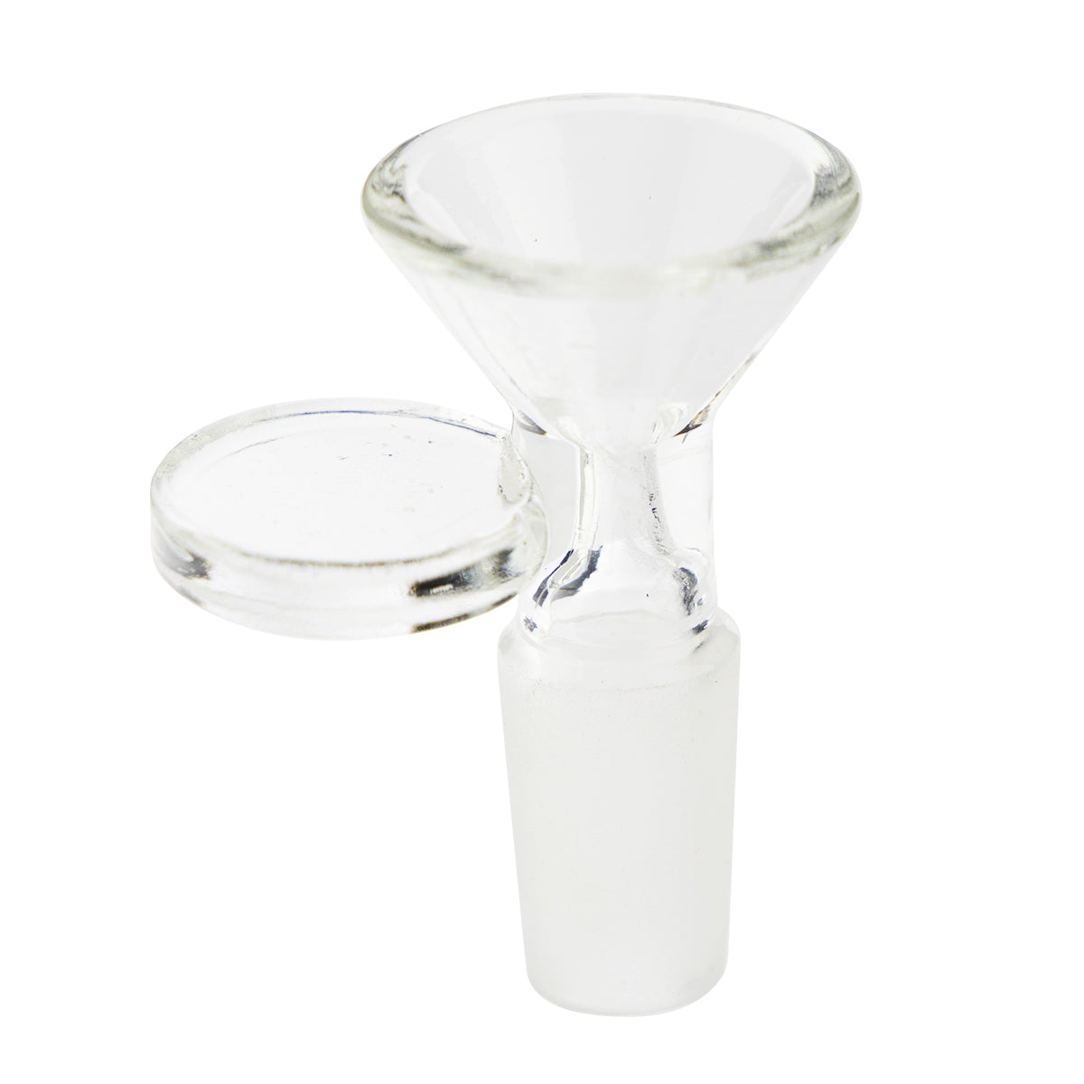 Bowl | Funnel Bowl w/ Flat Side Handle | 14mm - Clear
