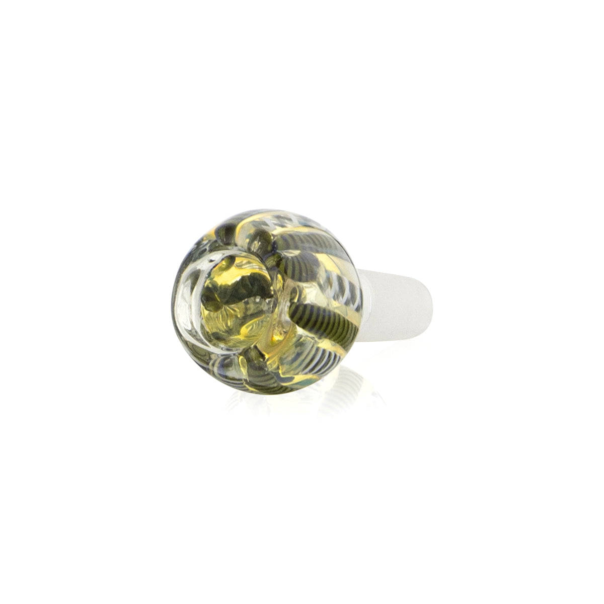 Bowl | Zigzag Striped Lattichino Glass Bowls | 14mm - Mix Colors - Various Counts - 5 Pack - Single Pack - 1 Pack - Biohazard Inc