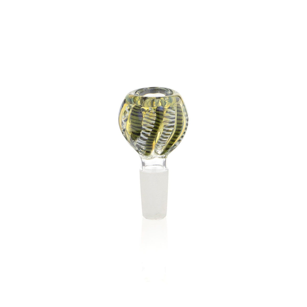 Bowl | Zigzag Striped Lattichino Glass Bowls | 14mm - Mix Colors - Various Counts - 5 Pack - Single Pack - 1 Pack - Biohazard Inc