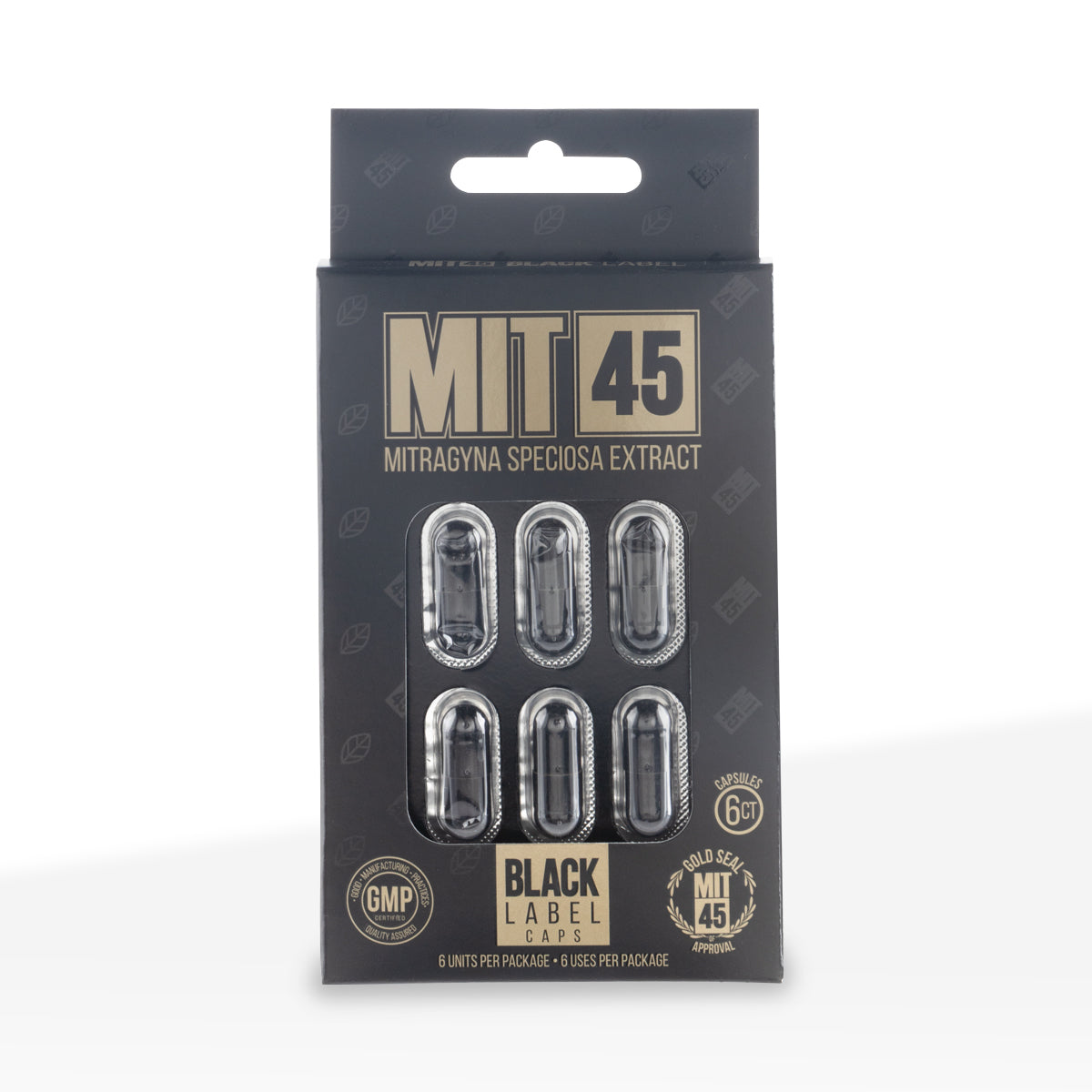 MIT45 Kratom | Black Label Capsules | 150mg - 12 Count