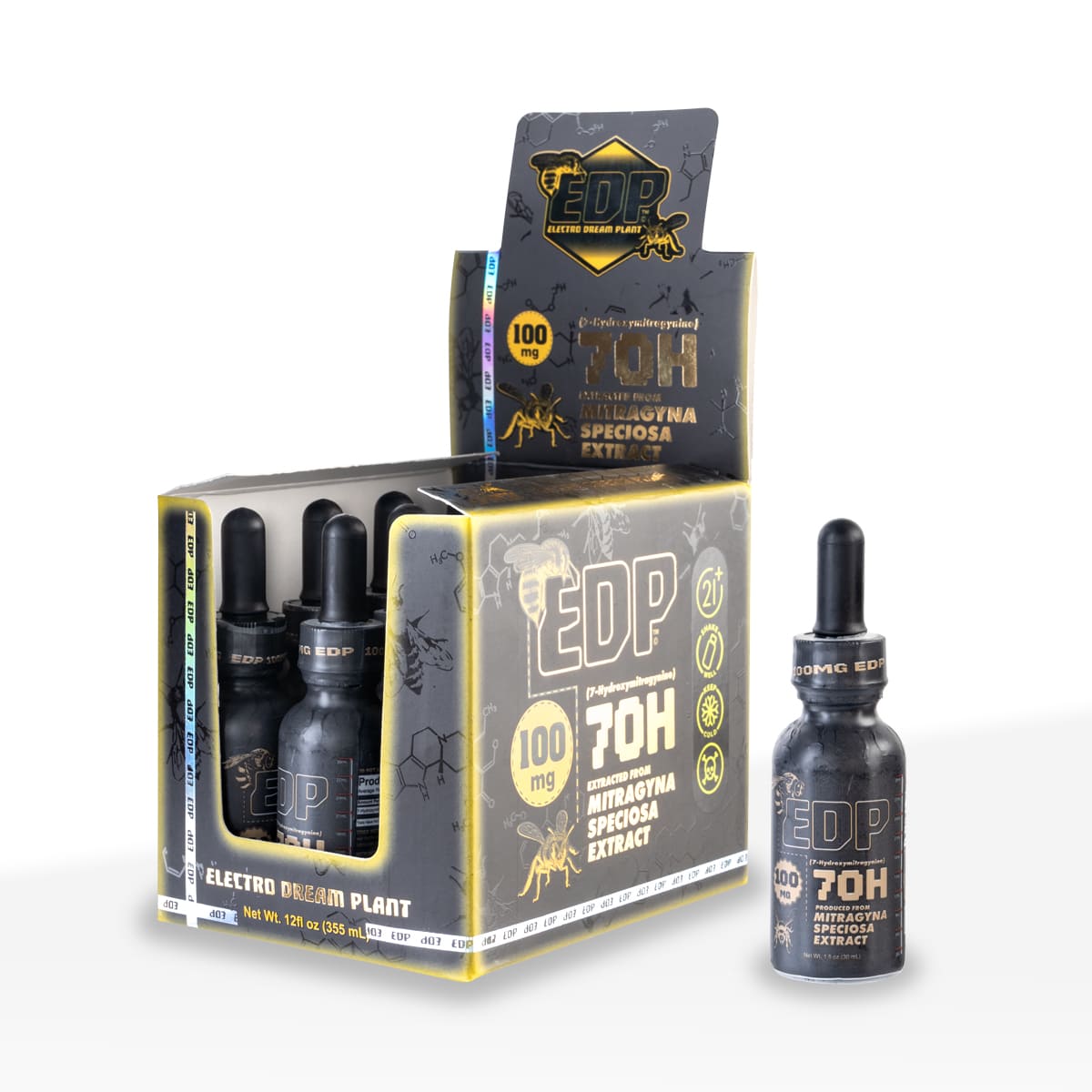 EDP Kratom | 7-Hydroxy Shots Liquid | 100mg - 1oz - 12 Count