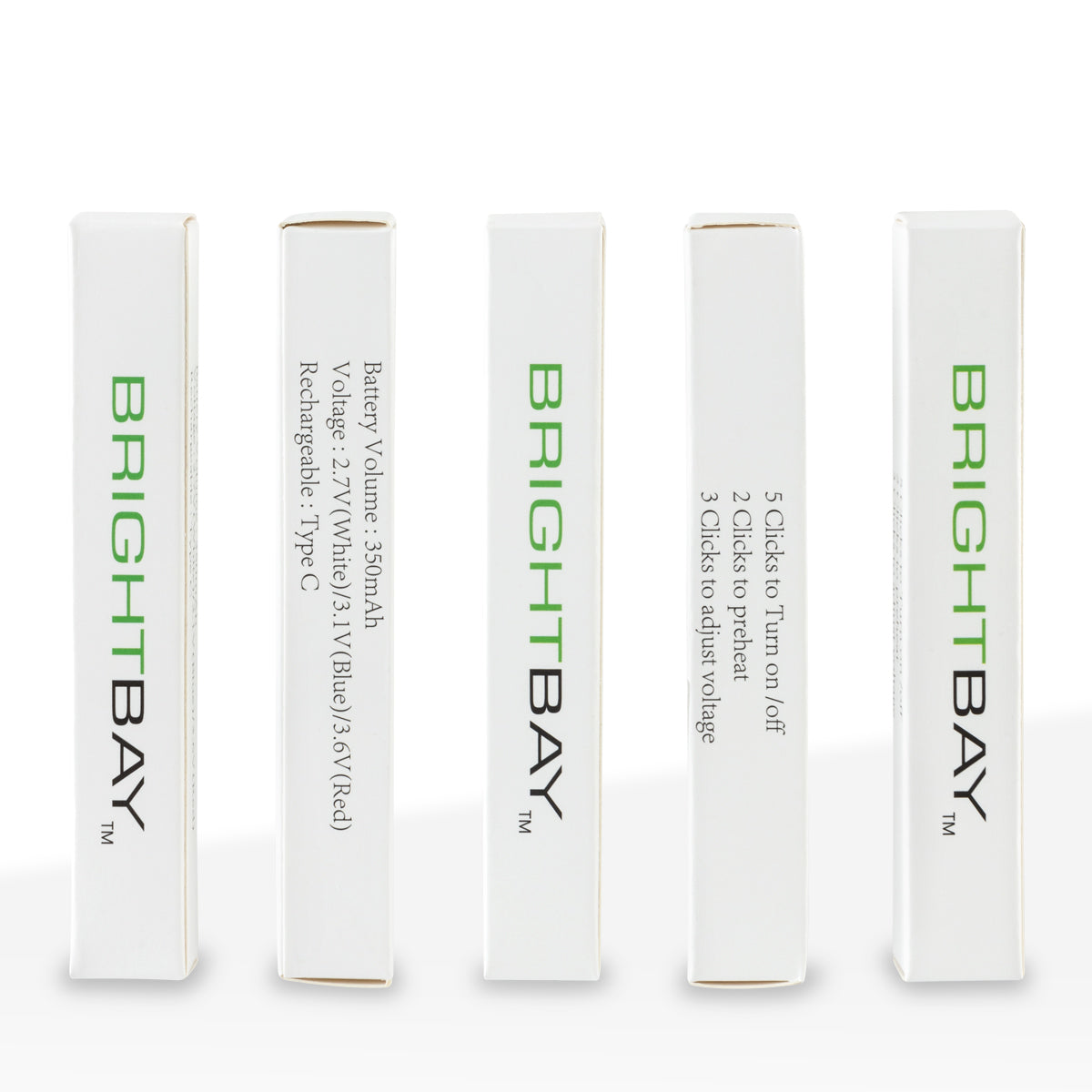 Vape Battery | Lithium OTG Battery (USB Type C) | 350mAh - 5 Pack - Various Colors - Biohazard Inc