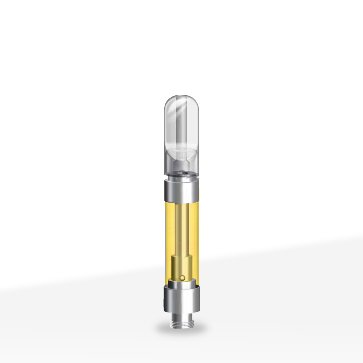 510 Vape Cartridge | Ceramic Coil with Clear Plastic Mouth Tip | 1ml - Screw On - 100 Count - Biohazard Inc
