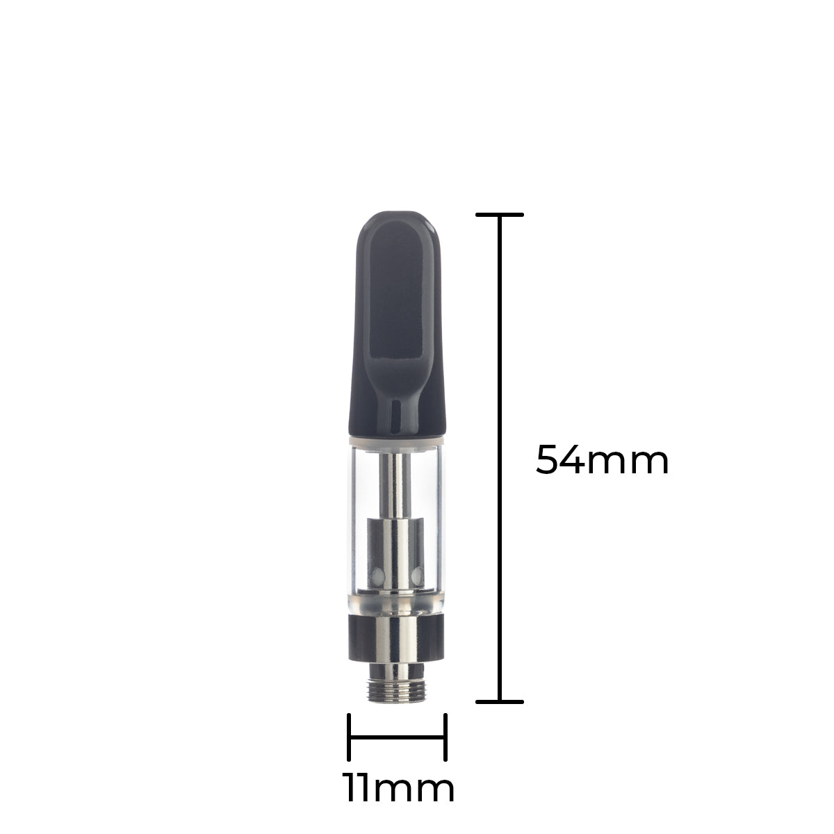 Vape Cartridge | Ceramic Coil w/ Black Tip | 0.5g - Screw On - 100 Count - Biohazard Inc