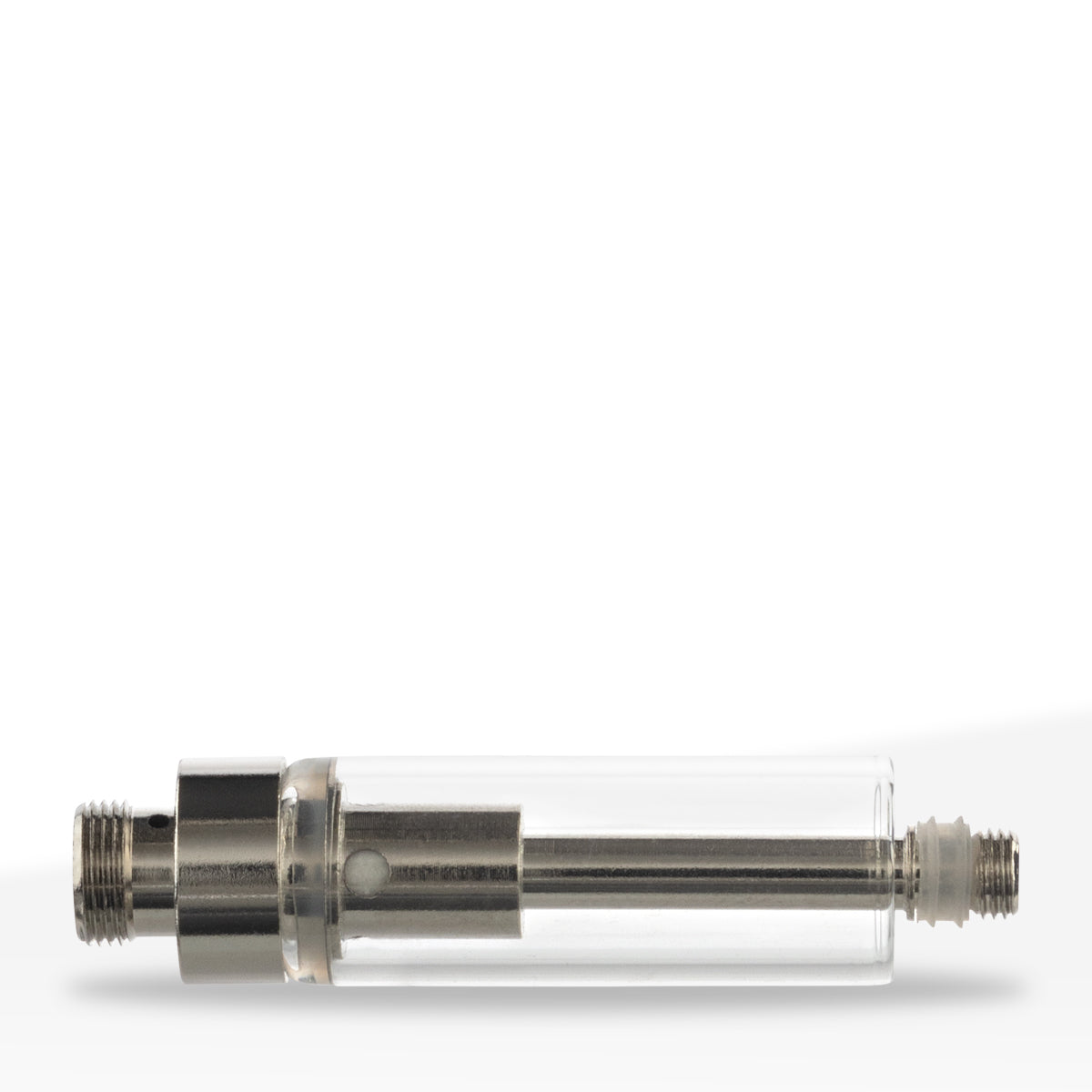 Glass / Metal Ceramic Coil 1ml Cartridge w/ White Ceramic Mouth Tip - 100 Count Vape Cartridge | Ceramic Coil w/ White Tip | 1g - Screw On - 100 Count - Biohazard Inc