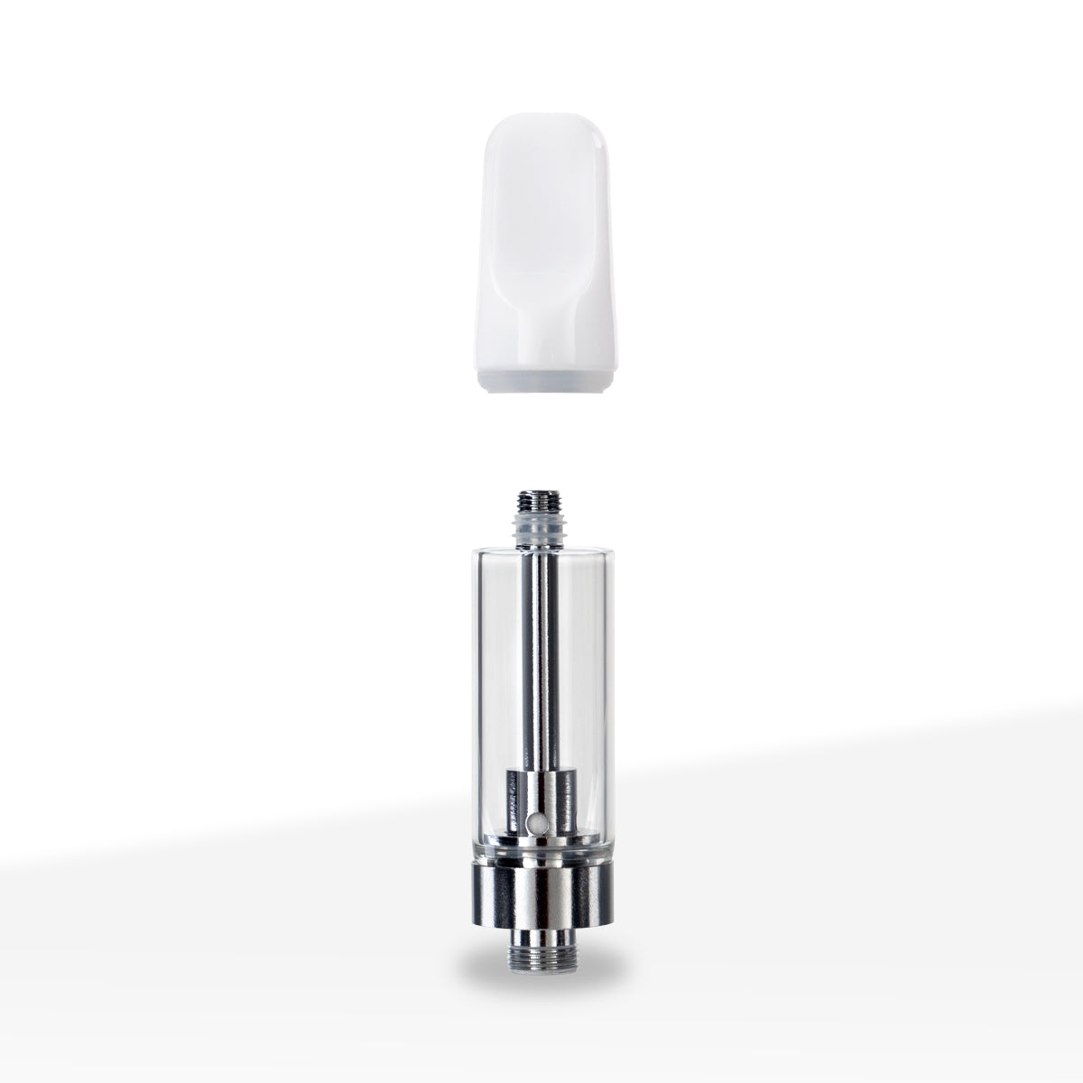 510 Vape Cartridge | Ceramic Coil with White Ceramic Mouth Tip | 2g - Screw On - 100 Count - Biohazard Inc