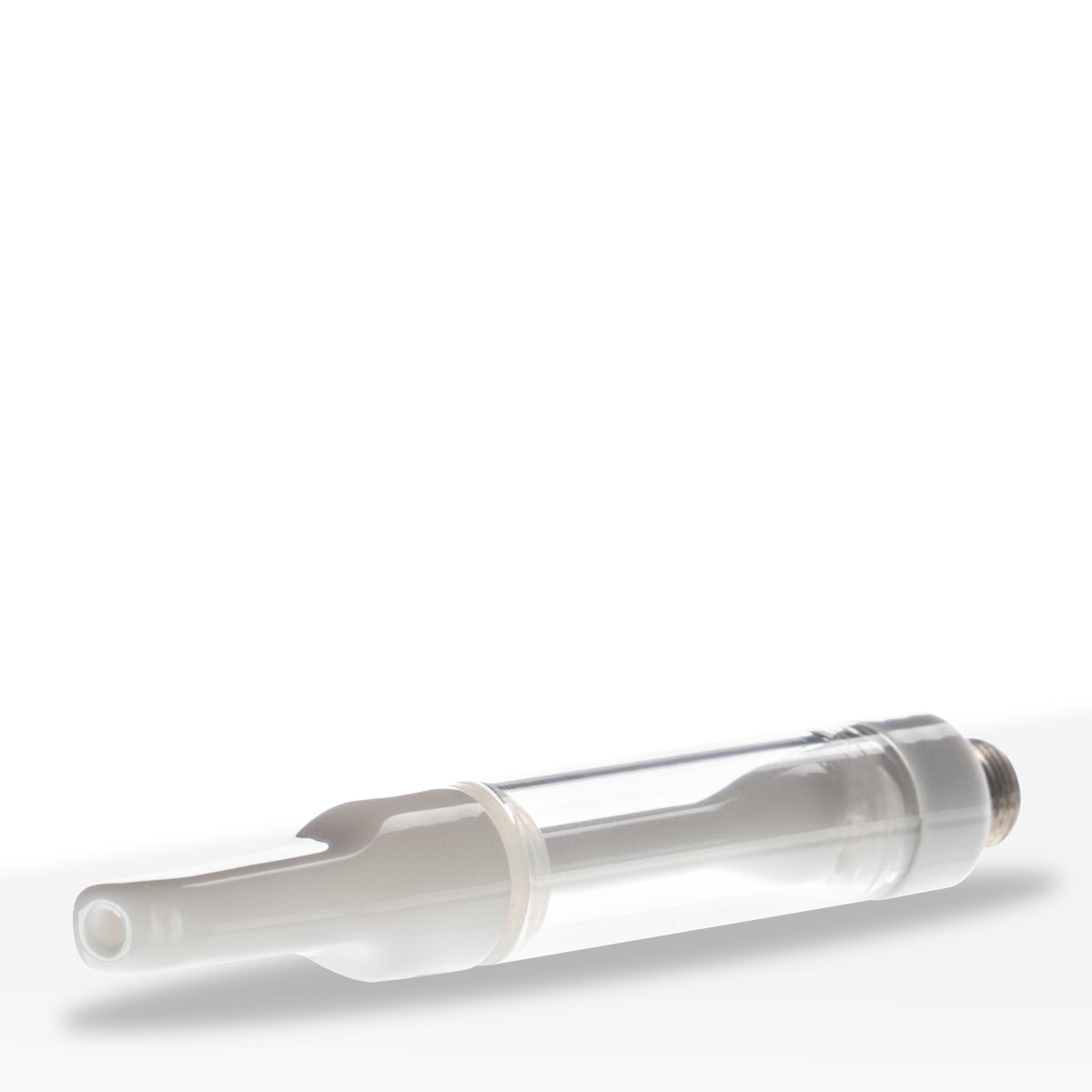 Vape Cartridge | Ceramic Coil w/ White Flat Tip (510 Thread) | 1mL - Press On - 100 Count Biohazard Inc