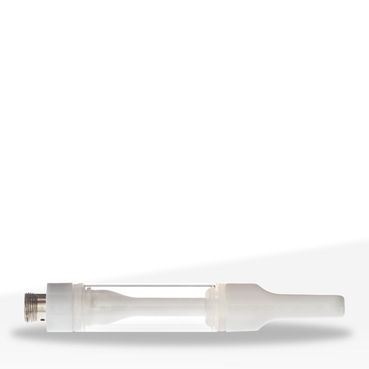 Vape Cartridge | Ceramic Coil w/ White Flat Tip (510 Thread) | 1mL - Press On - 100 Count Biohazard Inc