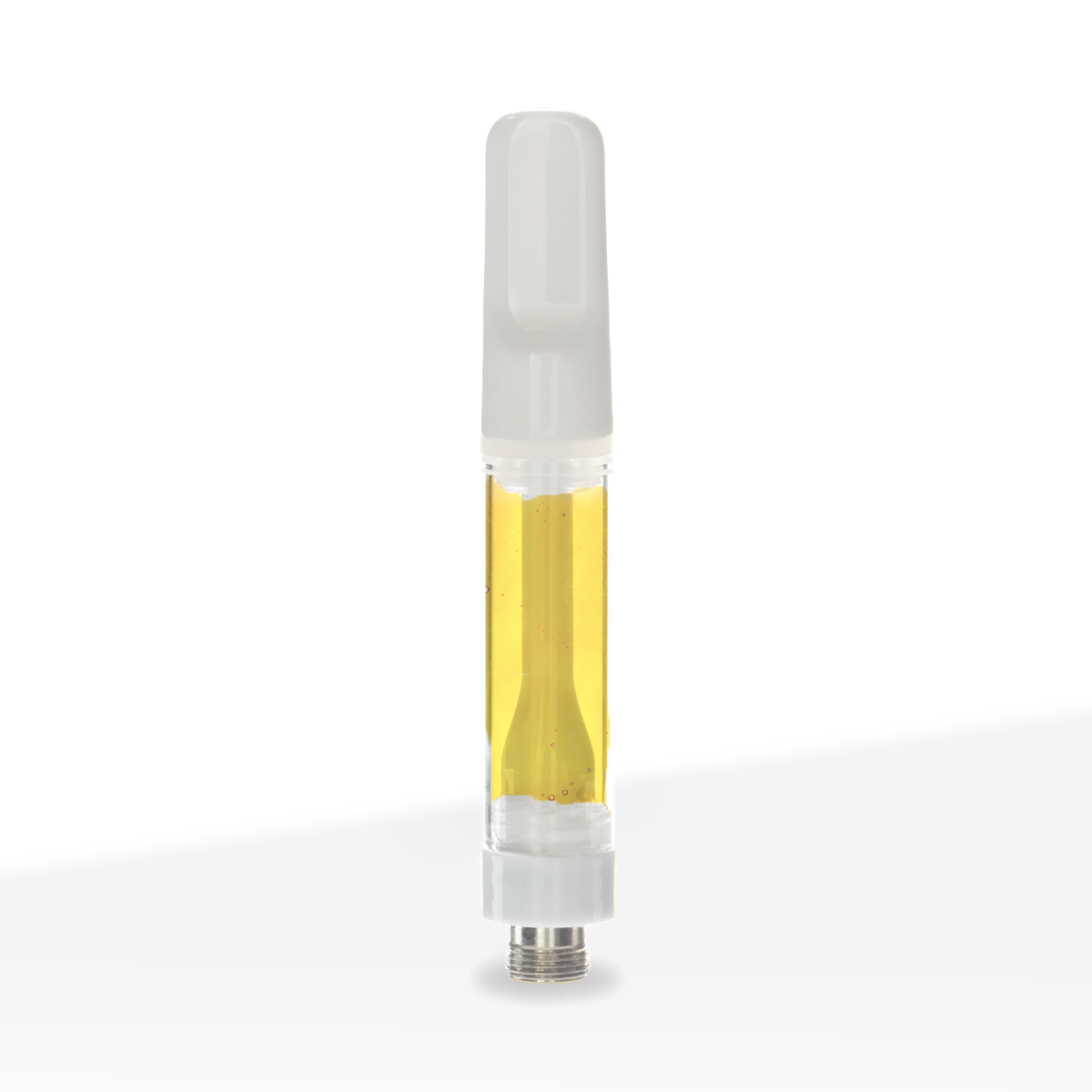 Vape Cartridge | Ceramic Coil w/ White Flat Tip (510 Thread) | 1mL - Press On - 100 Count Biohazard Inc