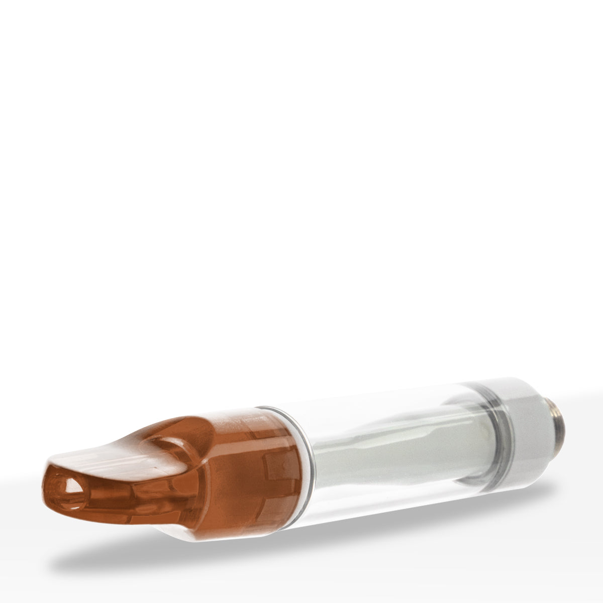 510 Vape Cartridge | Full Ceramic with Amber Plastic Mouth Tip | 1mL - Press On - 100 Count - Biohazard Inc
