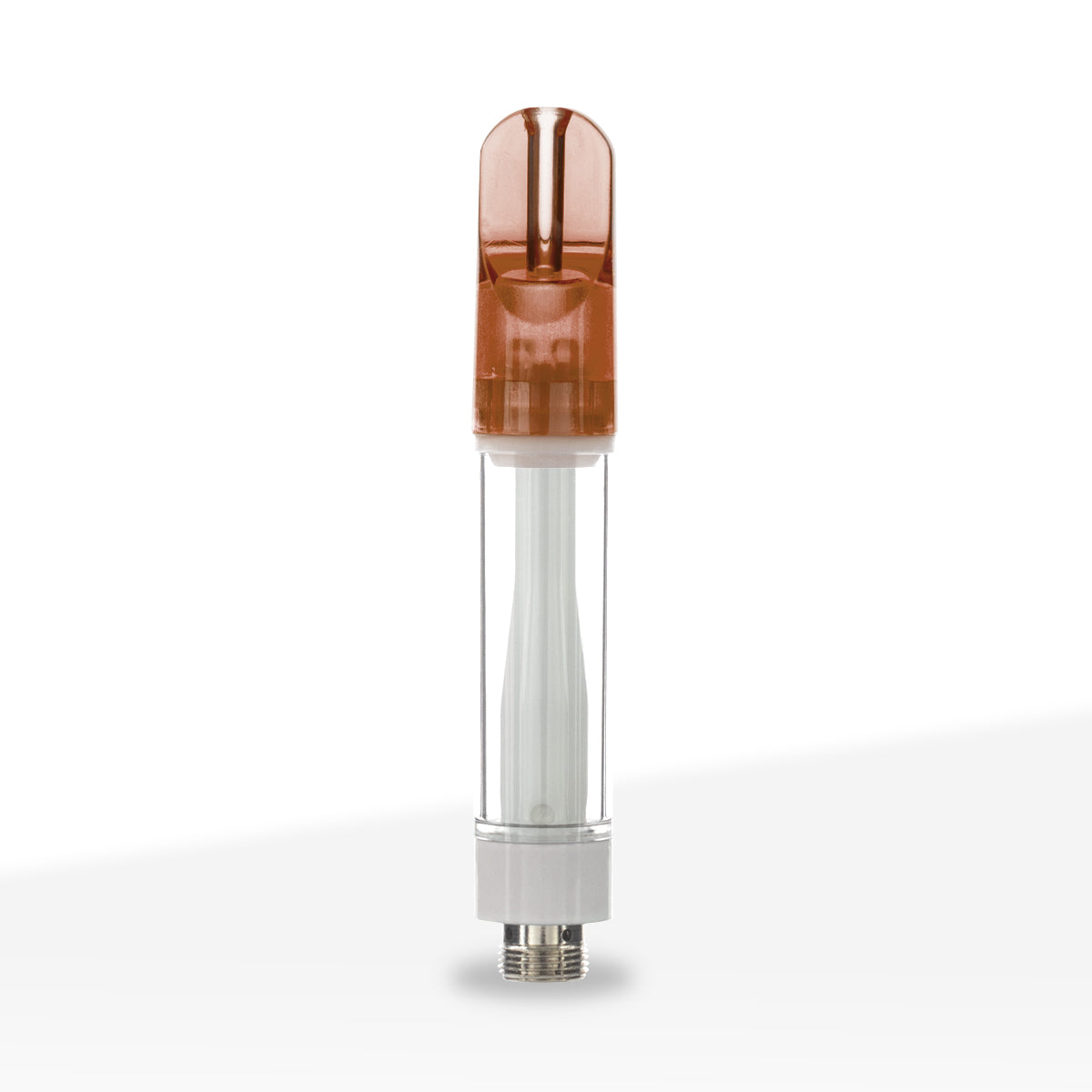 510 Vape Cartridge | Full Ceramic with Amber Plastic Mouth Tip | 1mL - Press On - 100 Count - Biohazard Inc