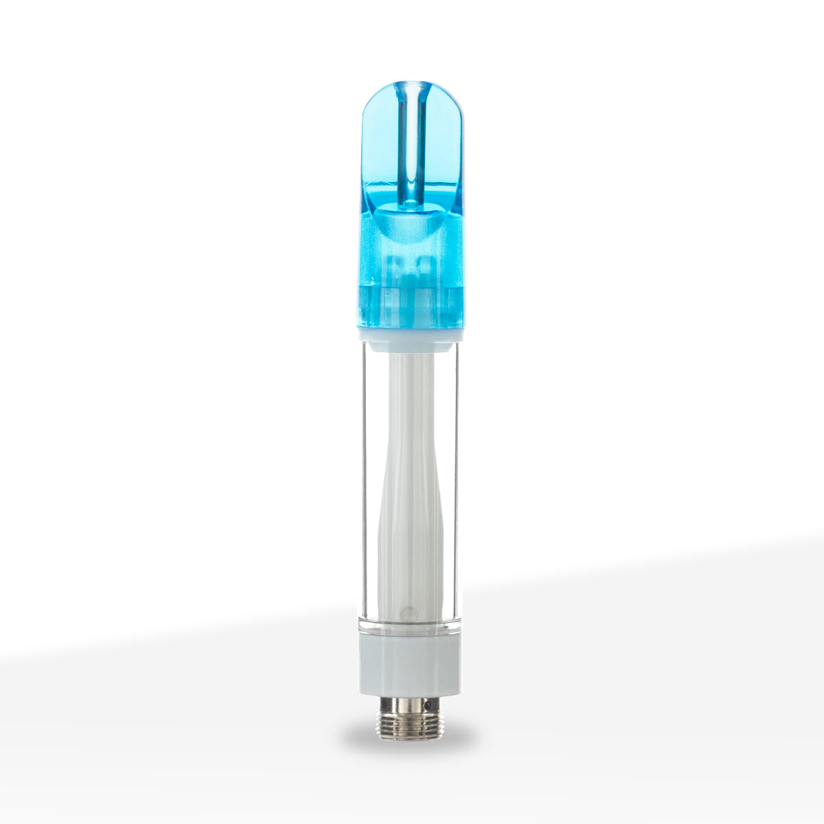 510 Vape Cartridge | Full Ceramic with Blue Plastic Mouth Tip | 1mL - Press On - 100 Count - Biohazard Inc
