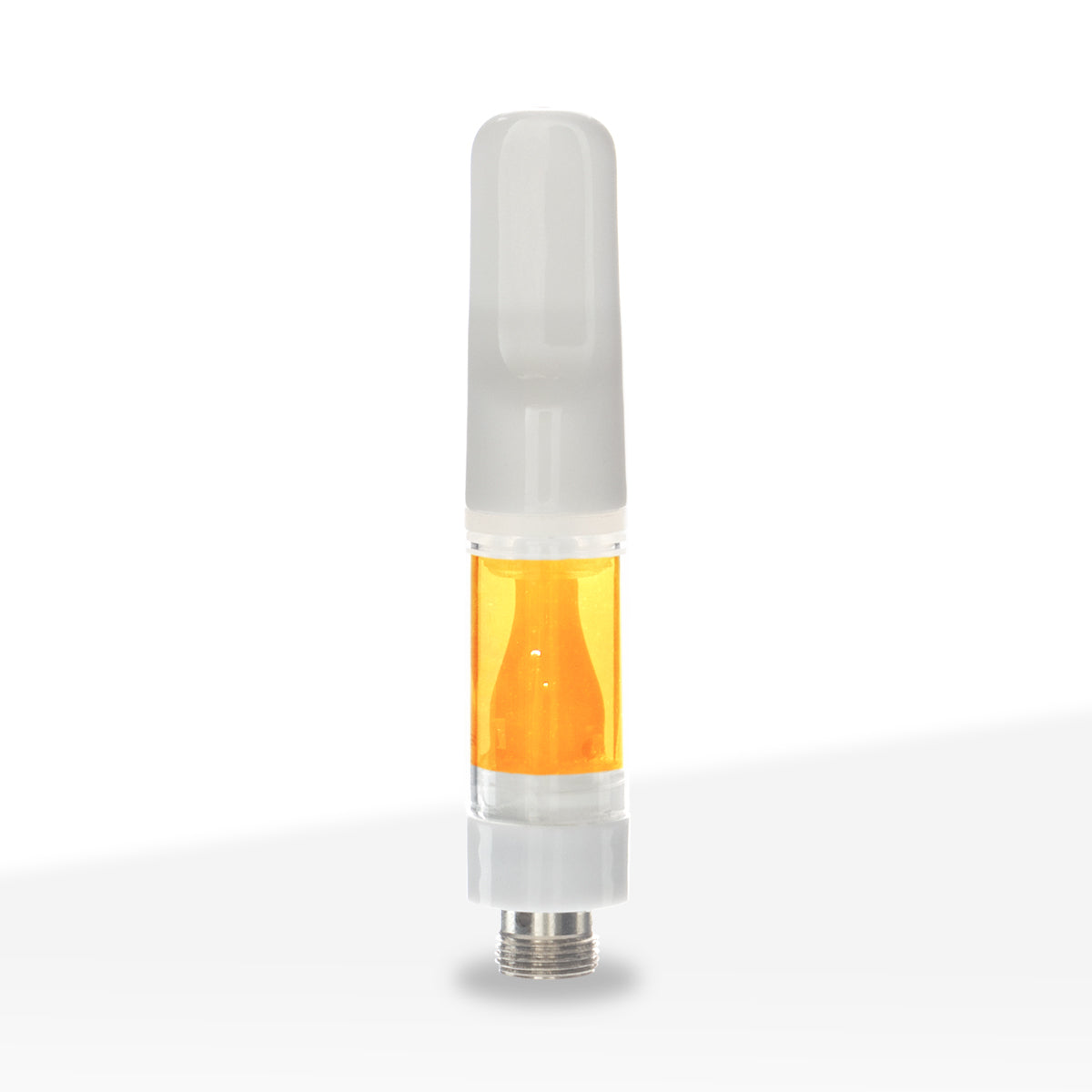 510 Vape Cartridge | Full Ceramic with White Mouth Tip | 0.5g - Press On - 100 Count