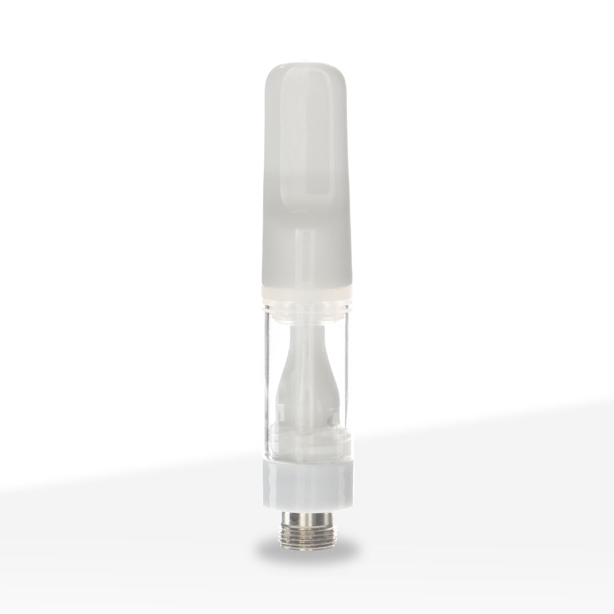 510 Vape Cartridge | Full Ceramic with White Mouth Tip | 0.5g - Press On - 100 Count