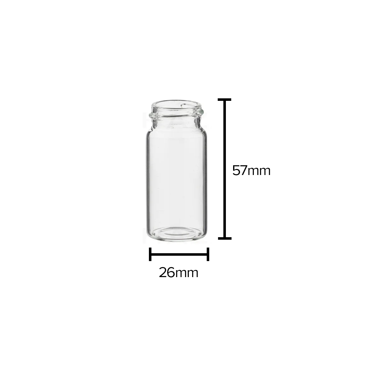 Glass Vial | Clear Glass Vial | 24mm - 5 Dram - 144 Count Glass Vial Biohazard Inc