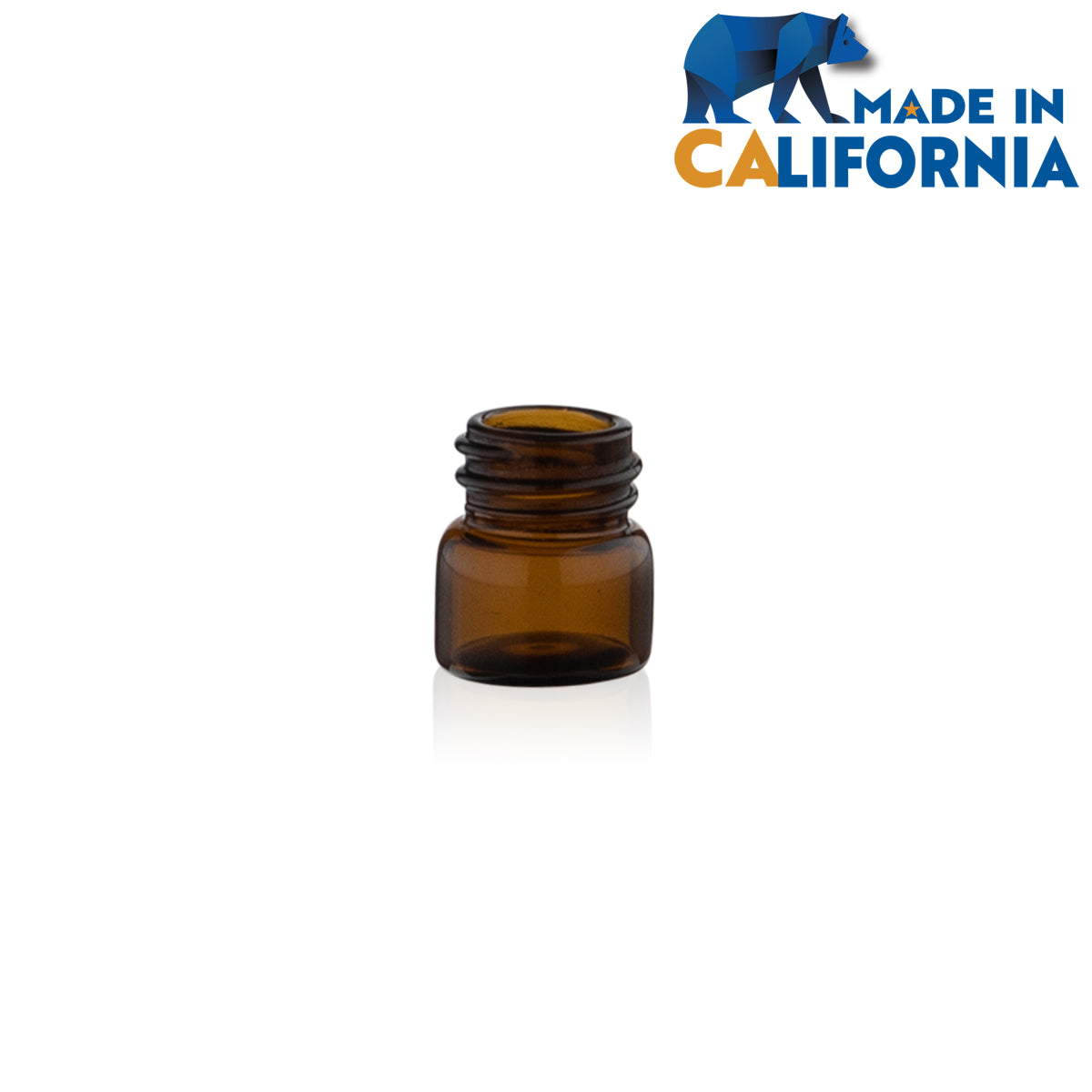 Glass Vial | Amber Glass Vial | 13mm - 1/5 Dram - 144 Count Glass Vial Biohazard Inc