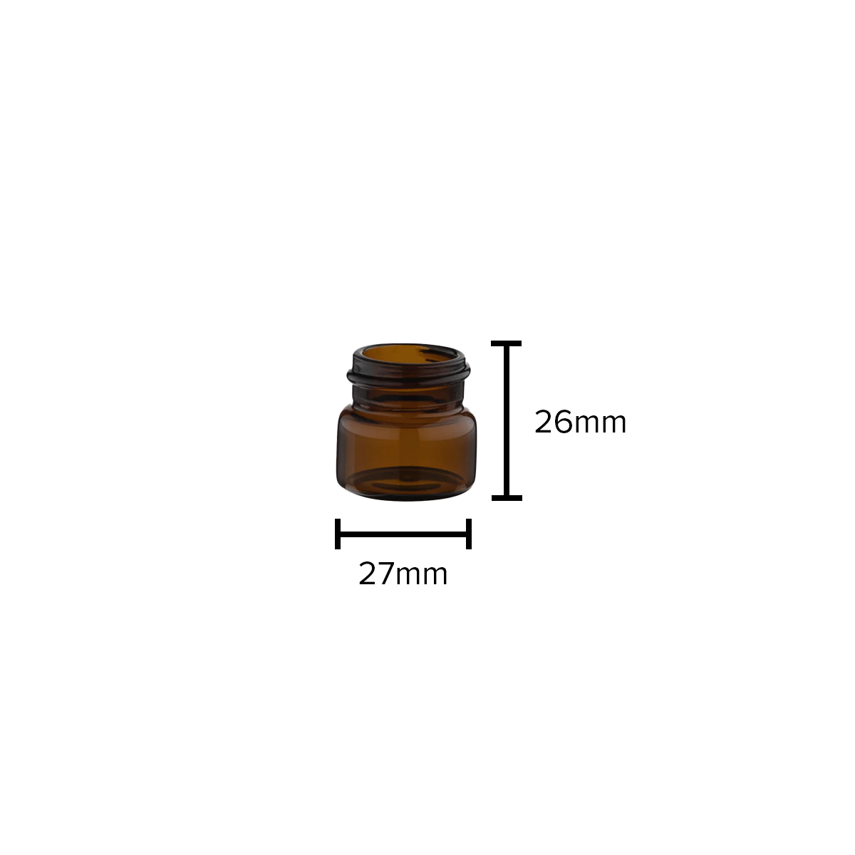 Glass Vial | Amber Glass Vial | 24mm - 5 mL - 144 Count Glass Vial Biohazard Inc