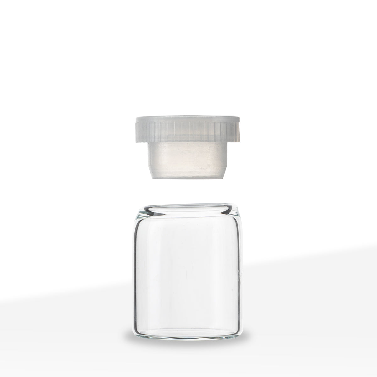 Glass Vial | Clear Glass Pre-Roll Tube w/ Plastic Stopper | Caps Included - 2mL - 144 Count Biohazard Inc