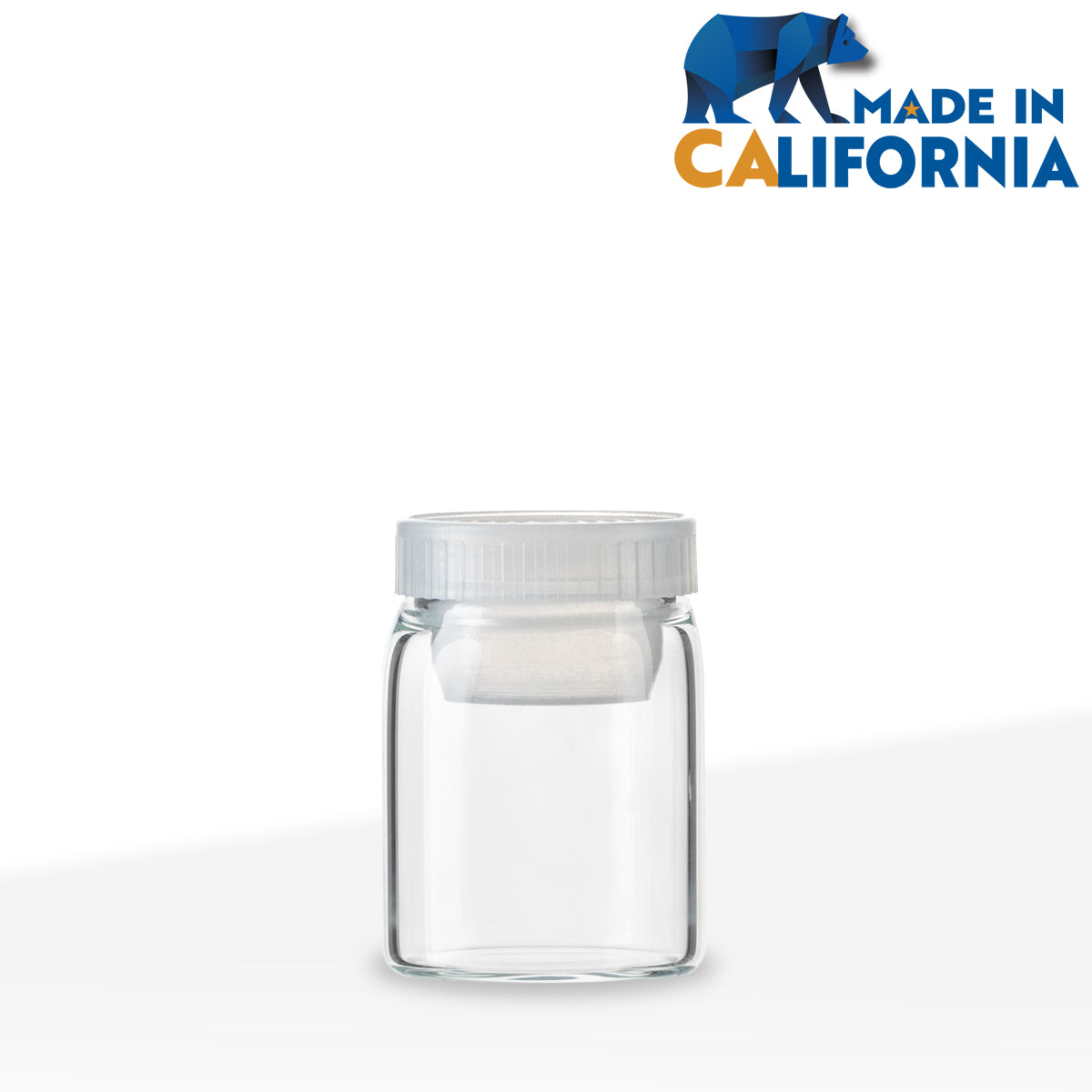 Glass Vial | Clear Glass Pre-Roll Tube w/ Plastic Stopper | Caps Included - 2mL - 144 Count Biohazard Inc