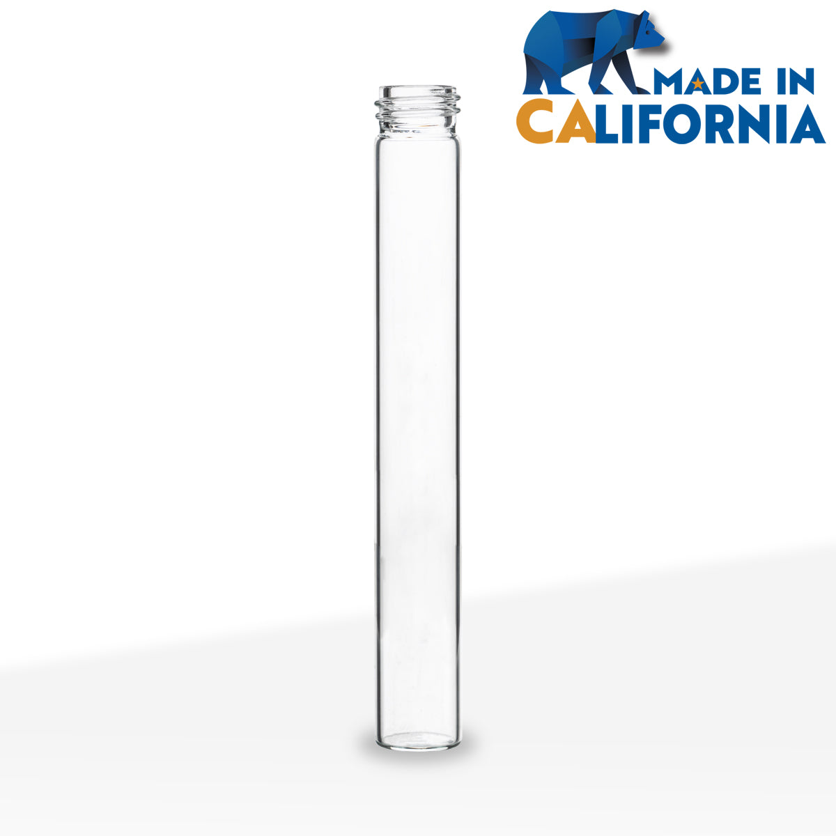 American Glass Vial | Blunt Tube 15/425 Thread | 110mm - Clear - 495 Count Biohazard Inc