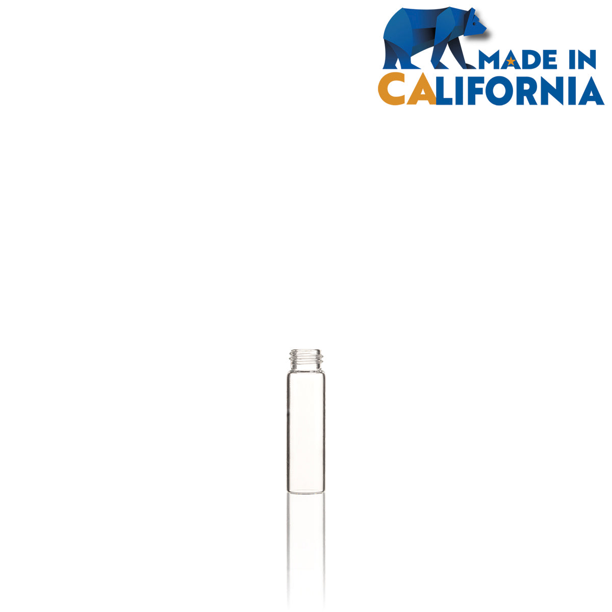 American Glass Vial | Oil Vial 15/425 Thread | 60mm - Clear - 371 Count Biohazard Inc