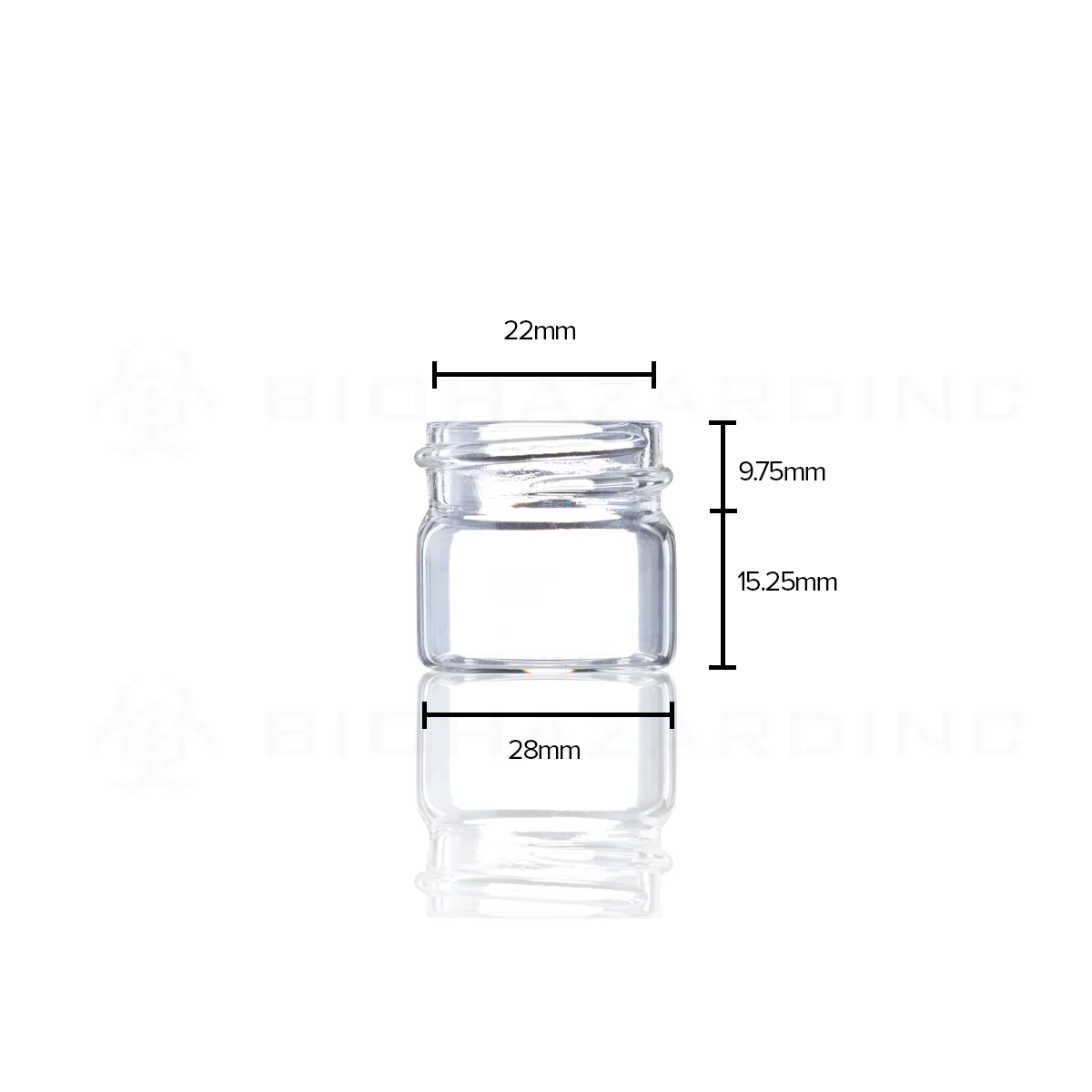 Glass Concentrate Jar | Round Container | 5mL - Clear - 144 Count