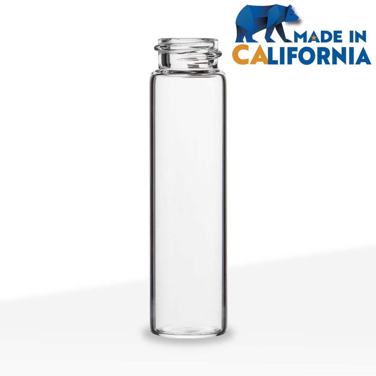 American Glass Vial | Blunt Tube 20-400 Thread | 85mm - Clear - 203 Count Biohazard Inc