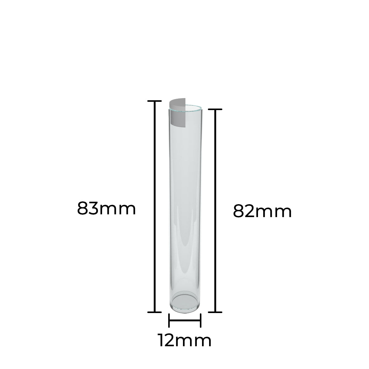 Cartridge Tube | Storage Tube w/ Silicone White Cap | .5mL - 500 Count Storage Tube Biohazard Inc