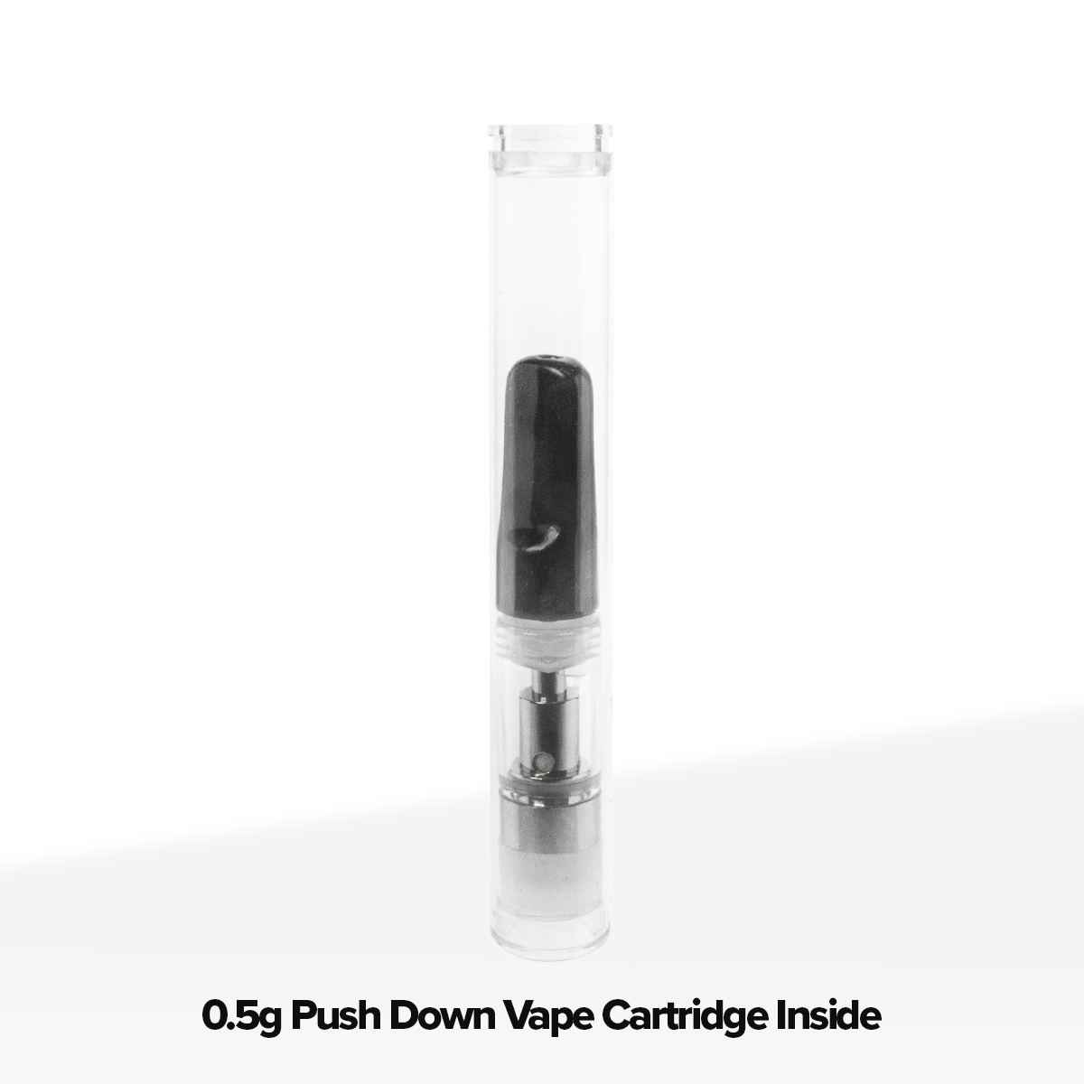 Cartridge Tube | 1g Carts or 84/26 Cones | Clear - Clear Lid - 1,000 Count - Biohazard Inc
