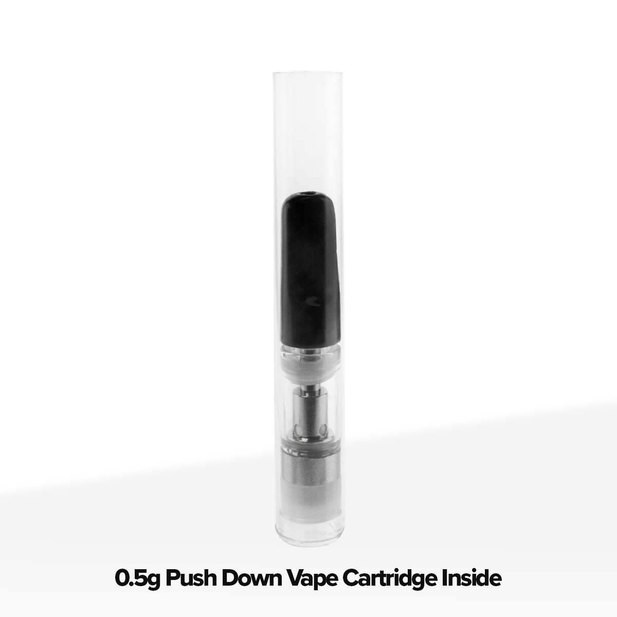 Cartridge Tube | 1g Carts or 84/26 Cones | Clear - Clear Lid - 1,000 Count - Biohazard Inc