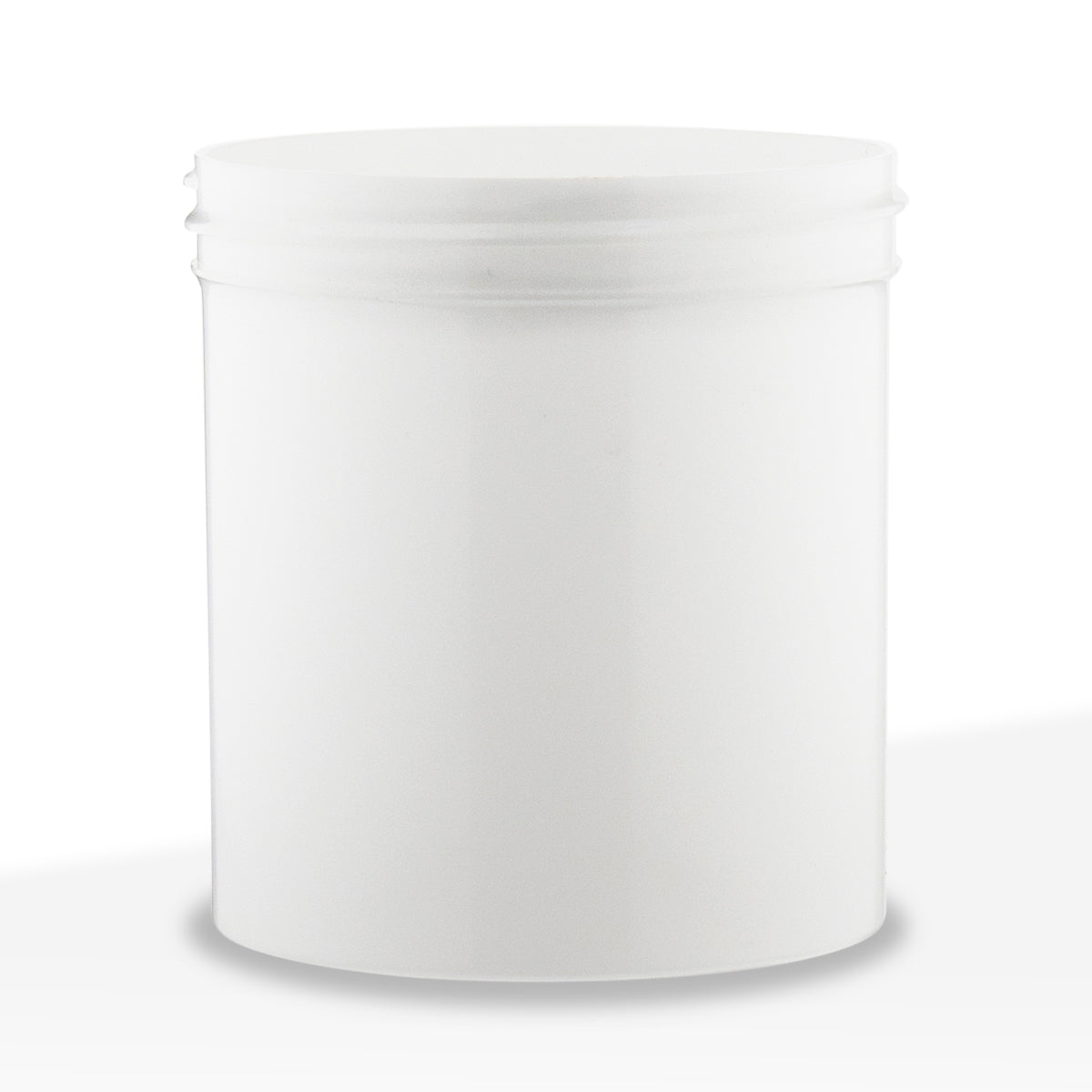 Plastic Jar | Wide Mouth Straight Sided Plastic Jars - White | 89mm - 16oz - 205 Count Plastic Jar Biohazard Inc
