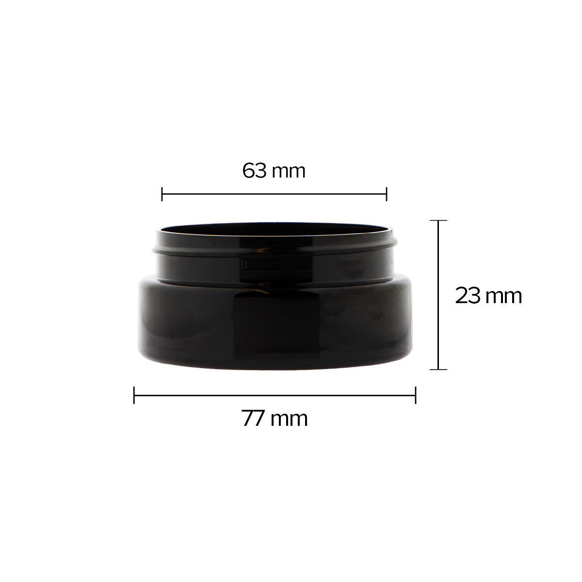 Plastic Jar | Straight Sided Plastic Jars - Black | 70mm - 3oz - 280 Count - Biohazard Inc