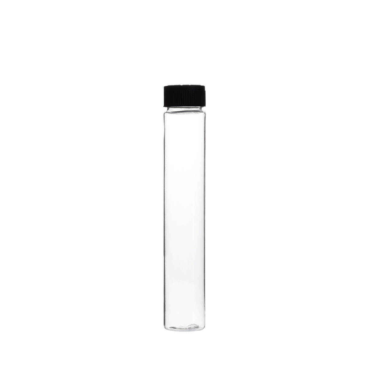 Child Resistant | Push & Turn Vape Cartridge Clear Tubes w/ Black Caps | 125mm - 400 Count - Biohazard Inc