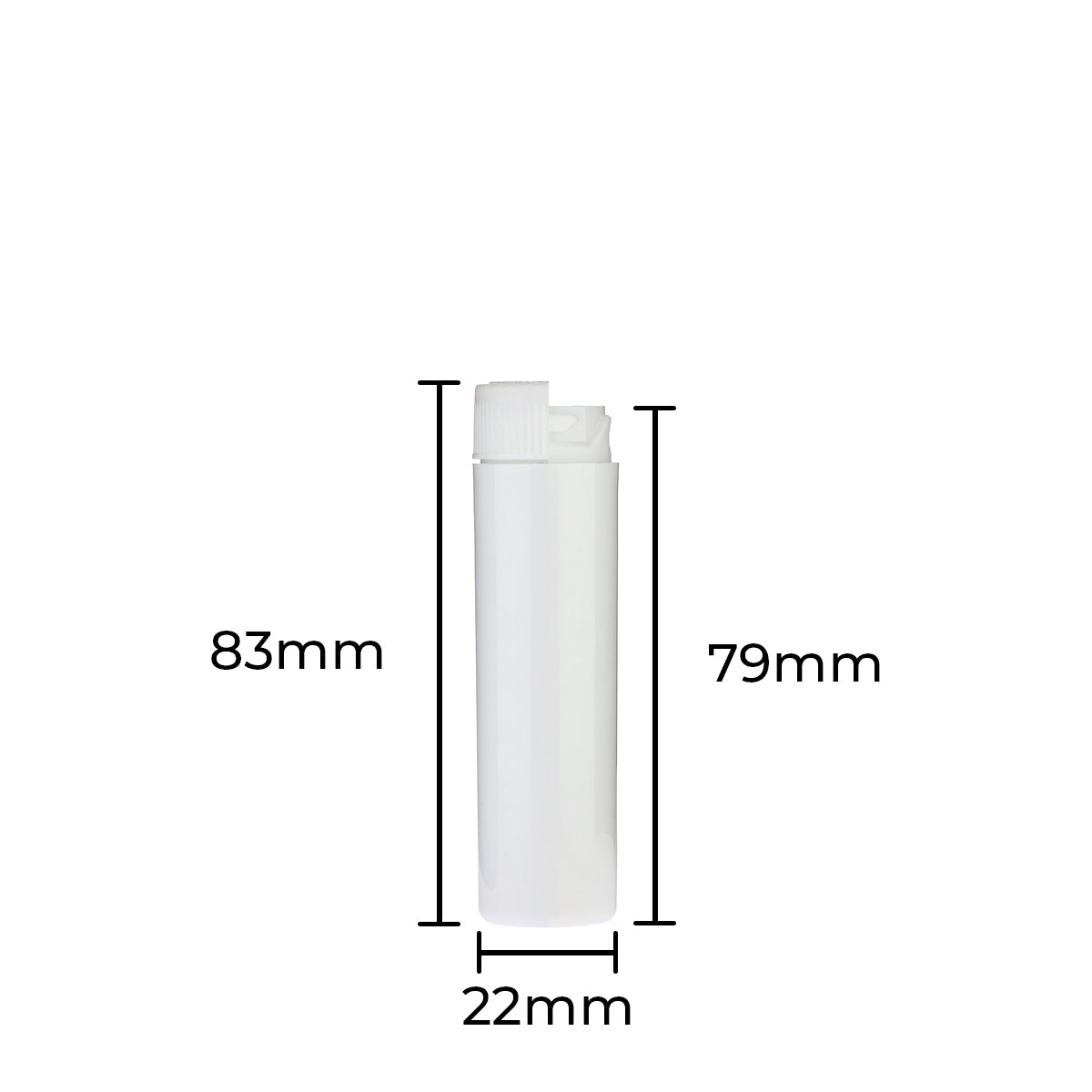Child Resistant | Push & Turn Vape Cartridge White Tubes w/ White Caps | 78mm - 600 Count