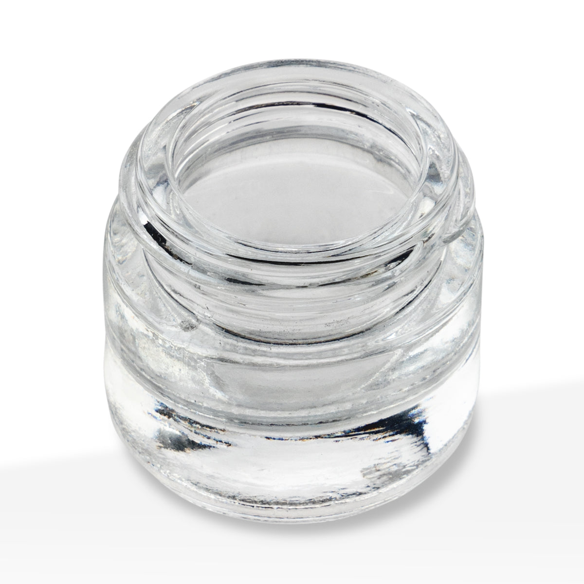 Concentrate Containers | Clear Glass Concentrate Containers w/ White Caps | 5ml - 250 Count - Biohazard Inc