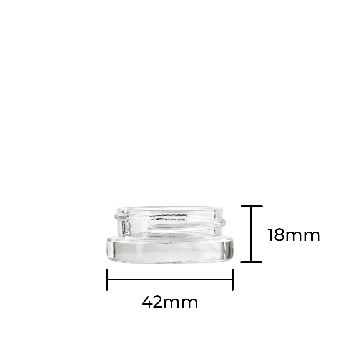 Concentrate Containers | Clear Glass Jars | 38mm - 7mL - 96 Count - Biohazard Inc
