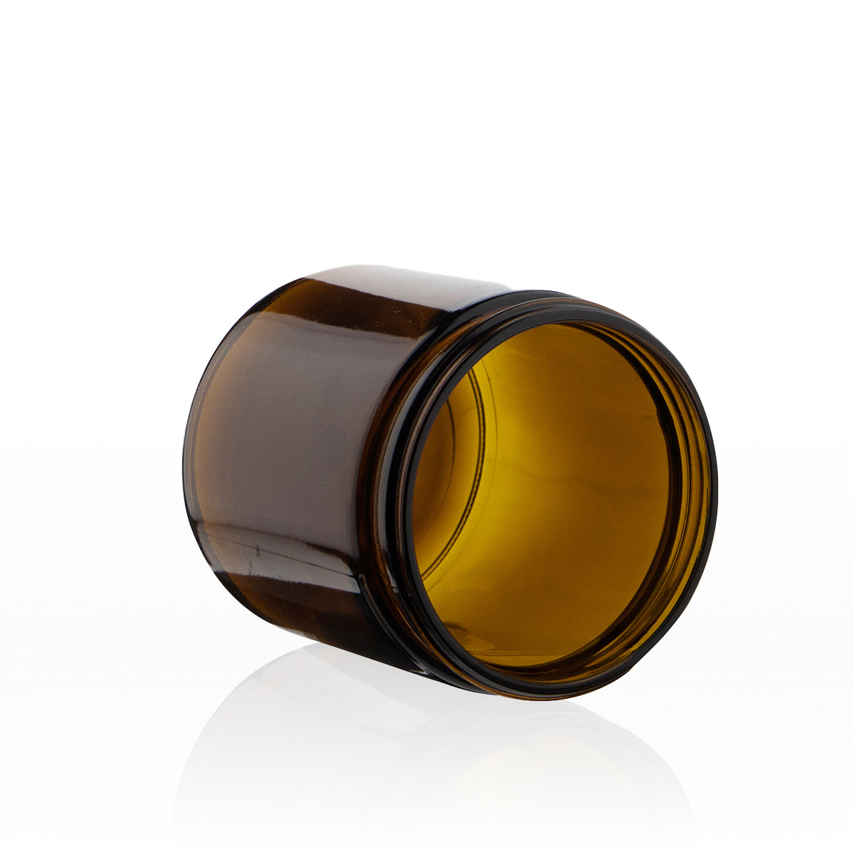 Glass Jar | Straight Sided Glass Jars - Amber | 89mm - 16oz - 12 Count Biohazard Inc