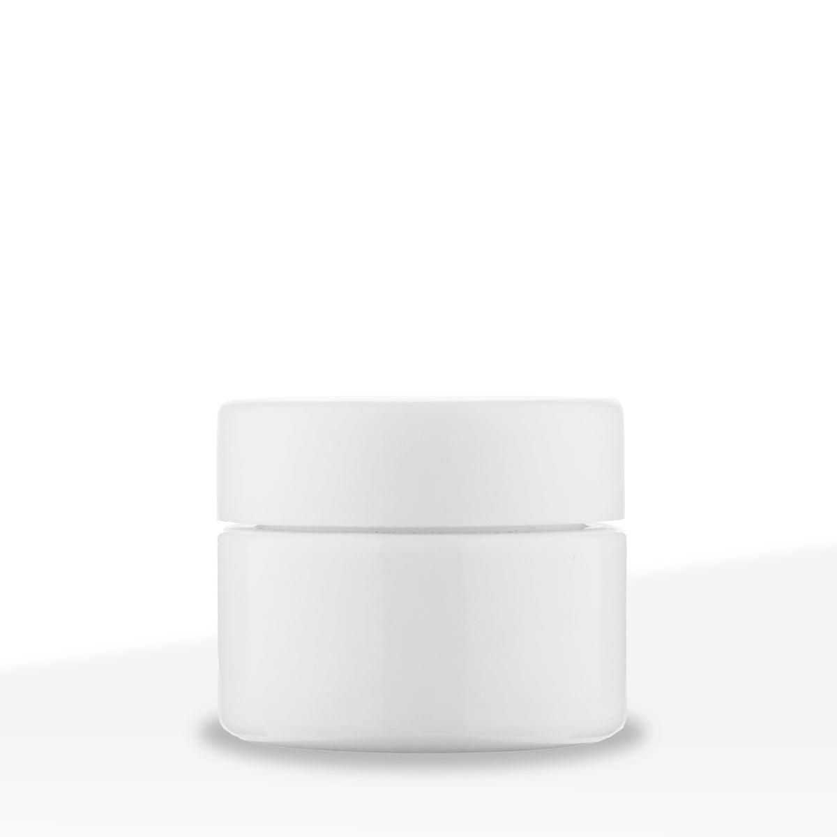 Child Resistant | Straight Sided Glass Jars w/ Flush Caps - Opaque White | Various Sizes Child Resistant Jar Biohazard Inc 53mm - 2oz - 200 Count