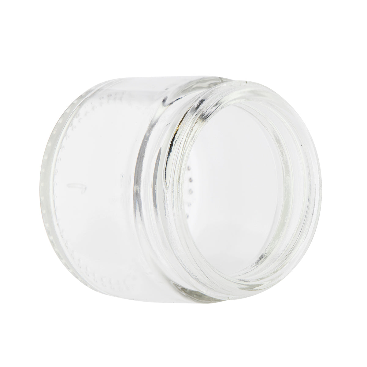 Glass Jars | Straight-Sided w/ Ribbed White Caps | 2oz - Clear - 240 Count