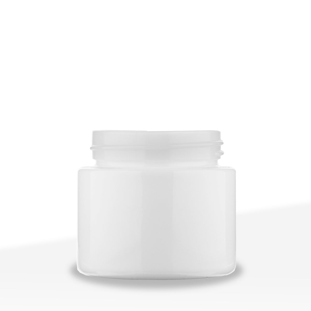 Child Resistant | Straight Sided Glass Jars w/ Flush Caps - Opaque White | Various Sizes Child Resistant Jar Biohazard Inc 50mm - 3oz - 150 Count