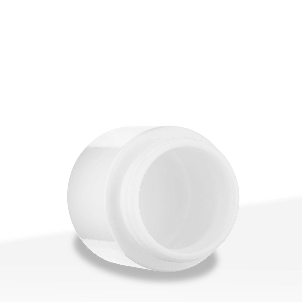 Child Resistant | Straight Sided Glass Jars w/ Flush Caps - Opaque White | Various Sizes Child Resistant Jar Biohazard Inc 50mm - 3oz - 150 Count