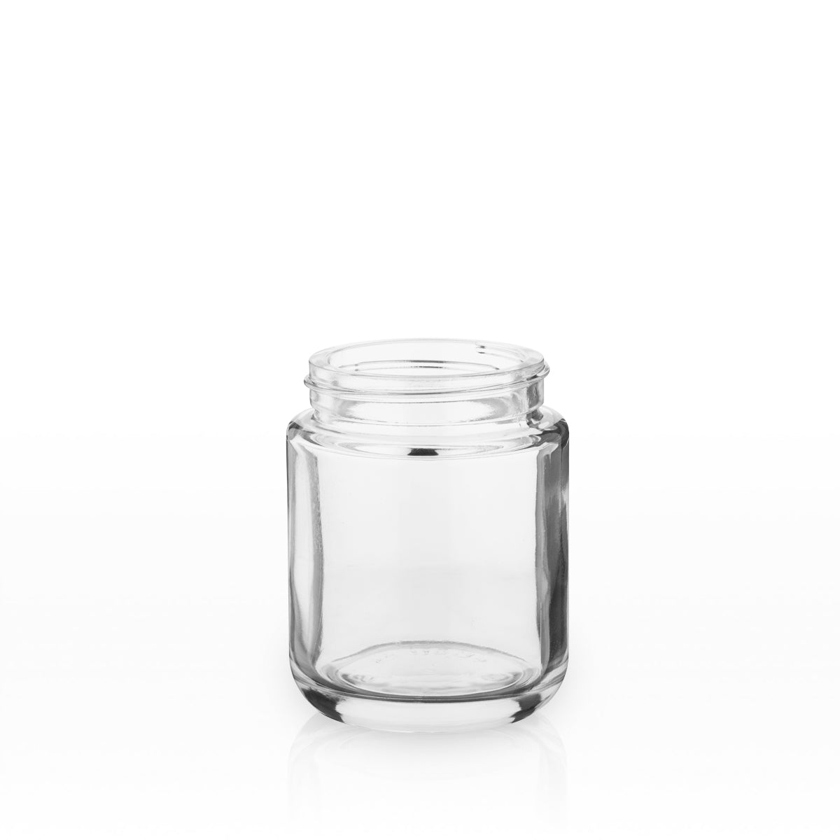 Glass Jars | Rounded Base 53/400 Thread | 5oz - Clear - 32 Count - Biohazard Inc