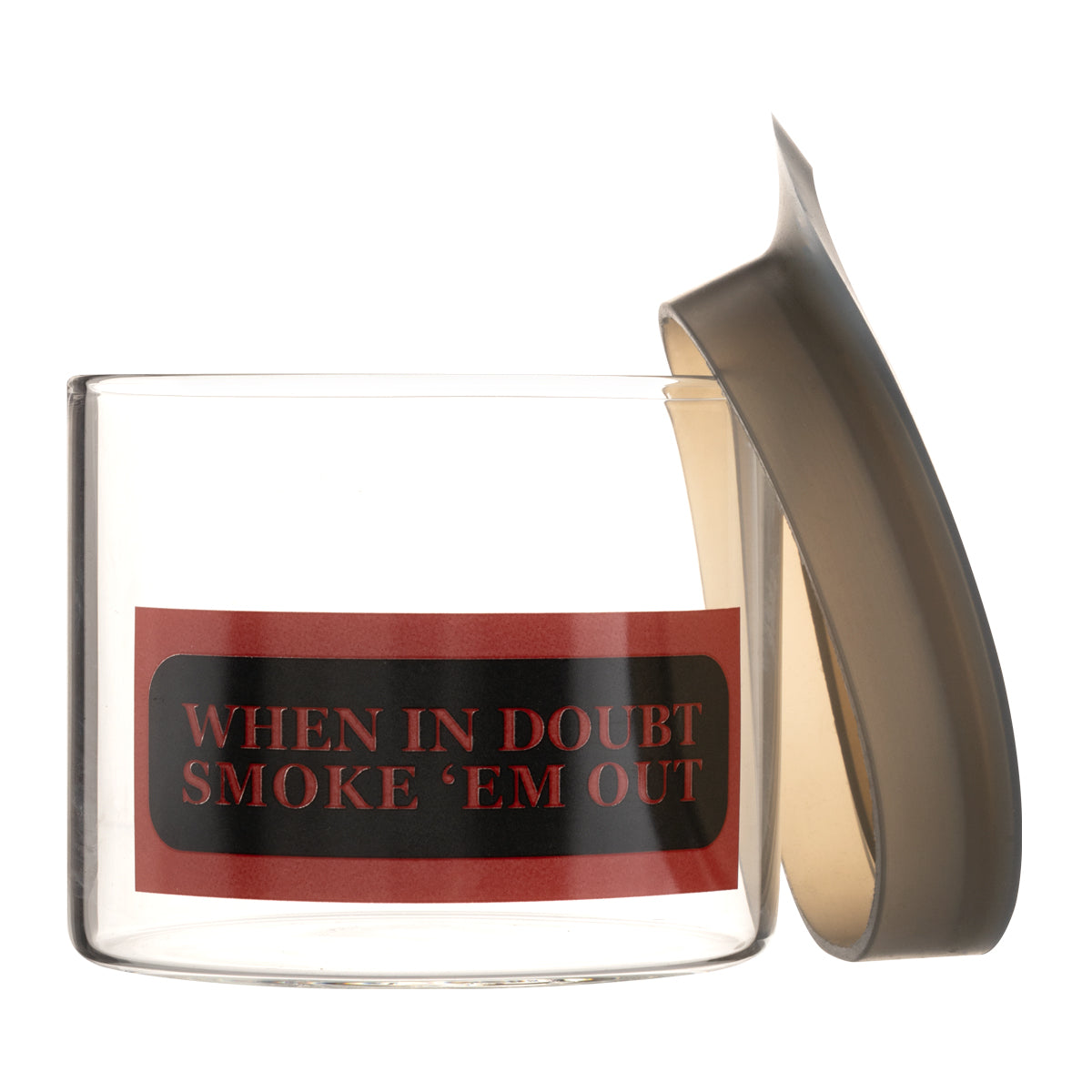 Stash Weed Jar | Straight Sided w/ Silicone Lid | 1oz - Clear