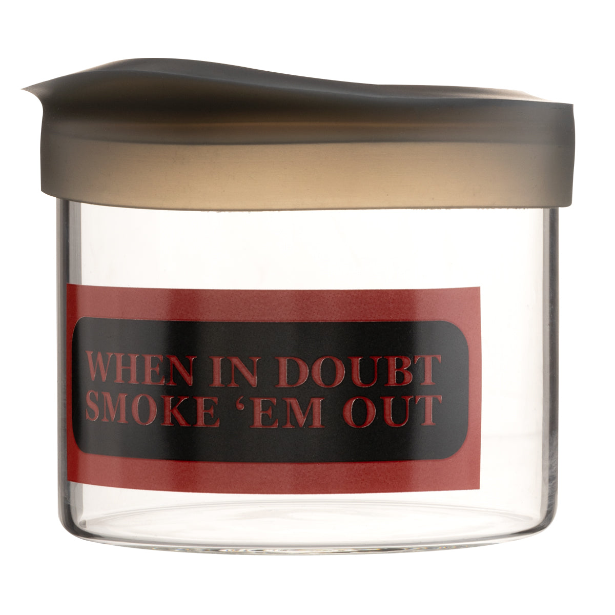 Stash Weed Jar | Straight Sided w/ Silicone Lid | 1oz - Clear