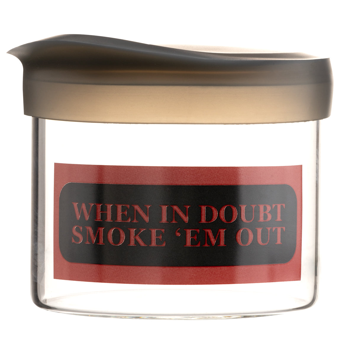 Stash Weed Jar | Straight Sided w/ Silicone Lid | 1oz - Clear