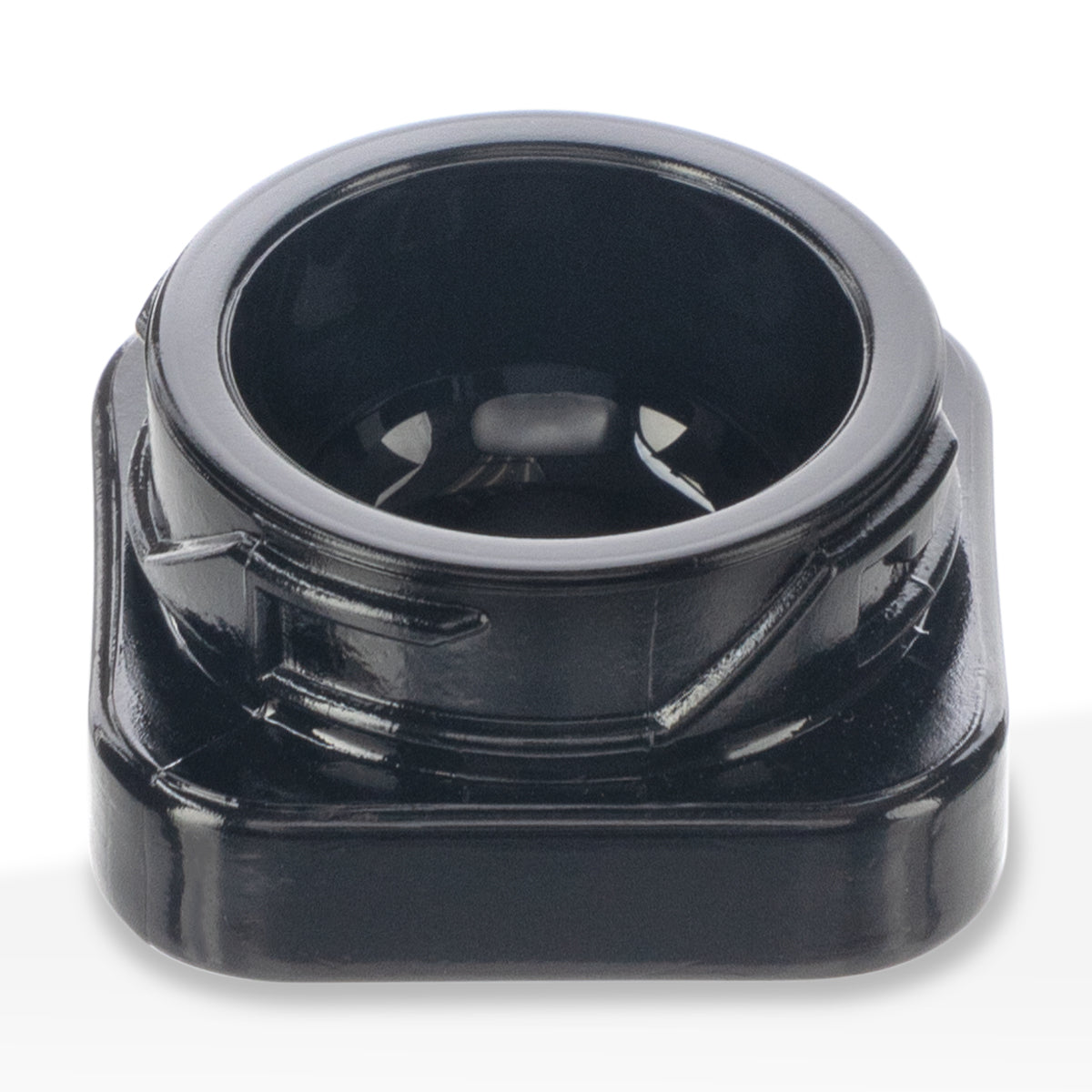 Glass Concentrate Jar | Child Resistant Square w/ Caps | 5ml - Various Colors - 250 Count - Biohazard Inc - Black Jar with Black Cap
