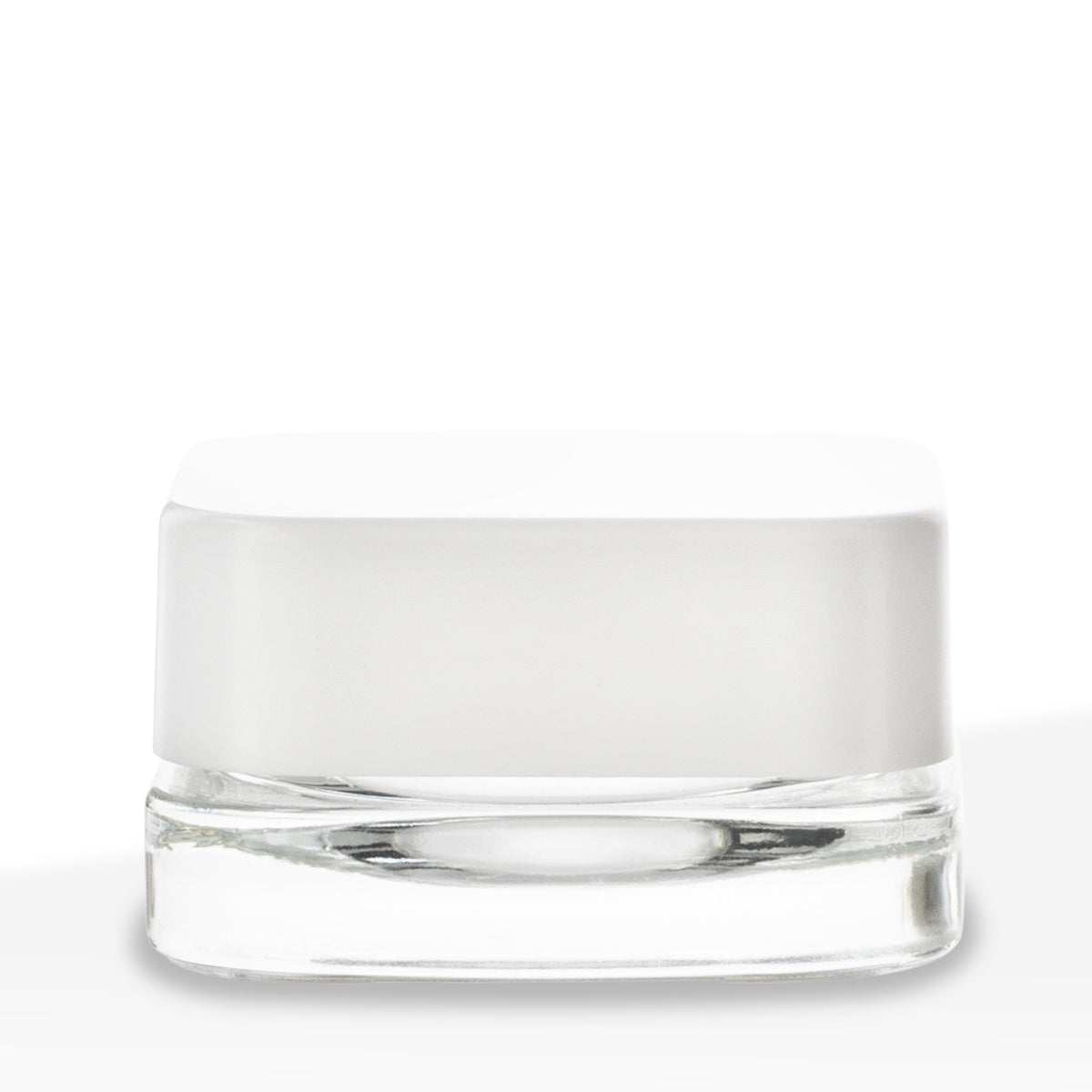 Glass Concentrate Jar | Child Resistant Square w/ Caps | 9ml - Various Colors - 250 Count - Biohazard Inc - Clear Jar with White Cap