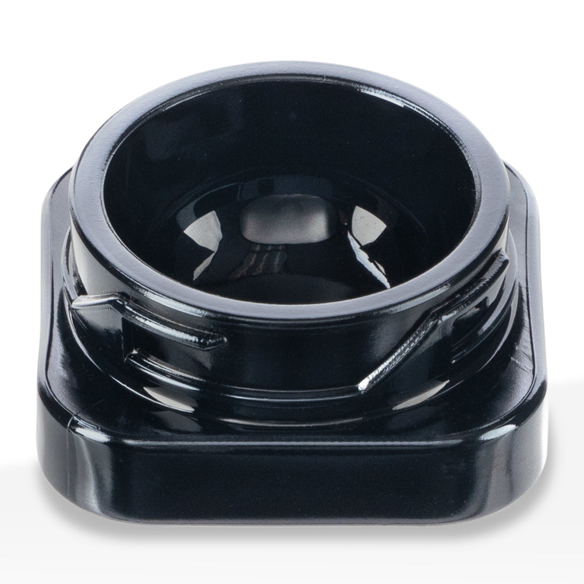 Glass Concentrate Jar | Child Resistant Square w/ Caps | 9ml - Various Colors - 250 Count - Biohazard Inc - Black Jar with Black Cap